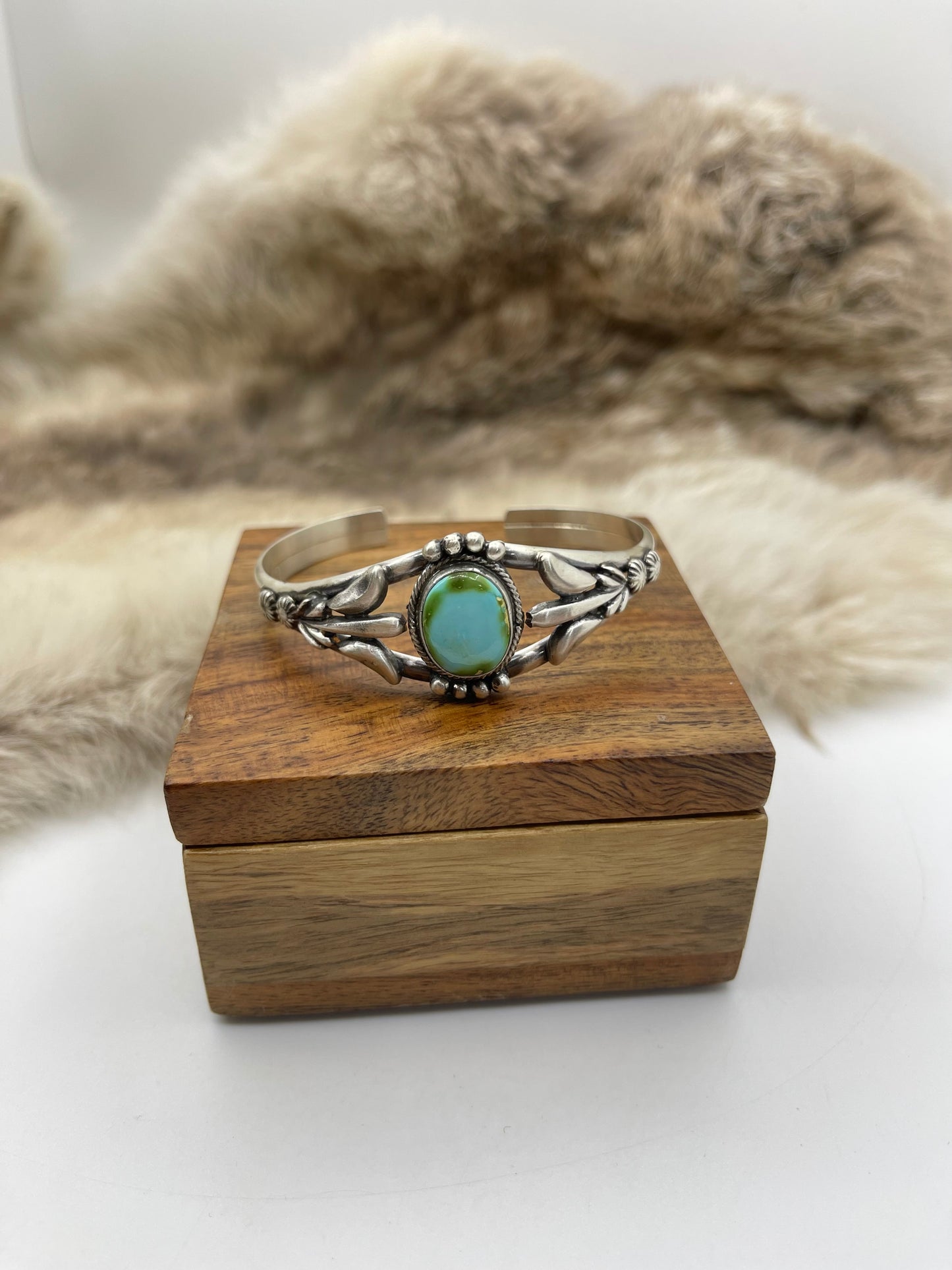 5.75”-7.5” Sonoran Gold Turquoise Single Stone Cuff