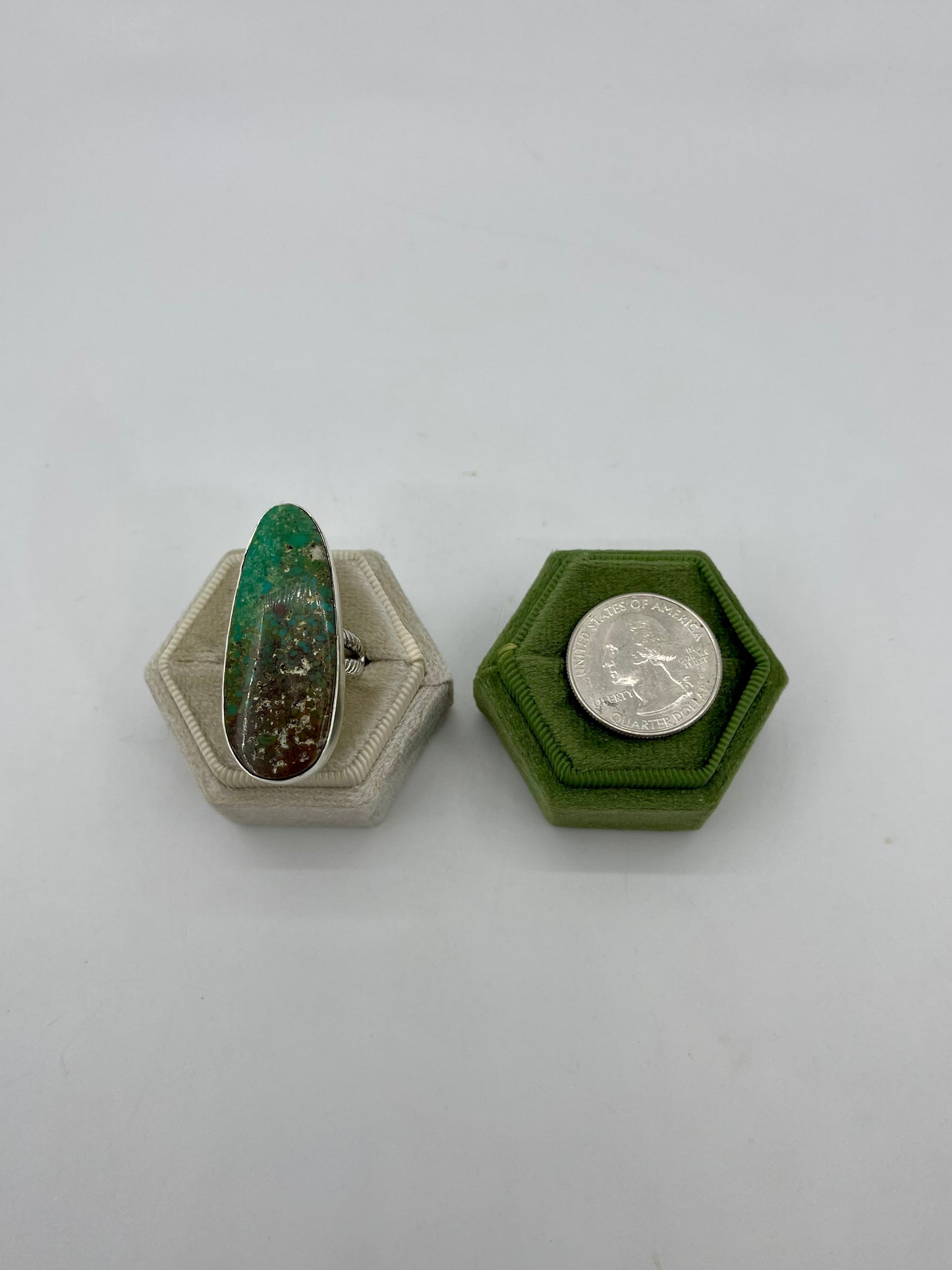 8.5 Oval Natural Kingman Turquoise Ring