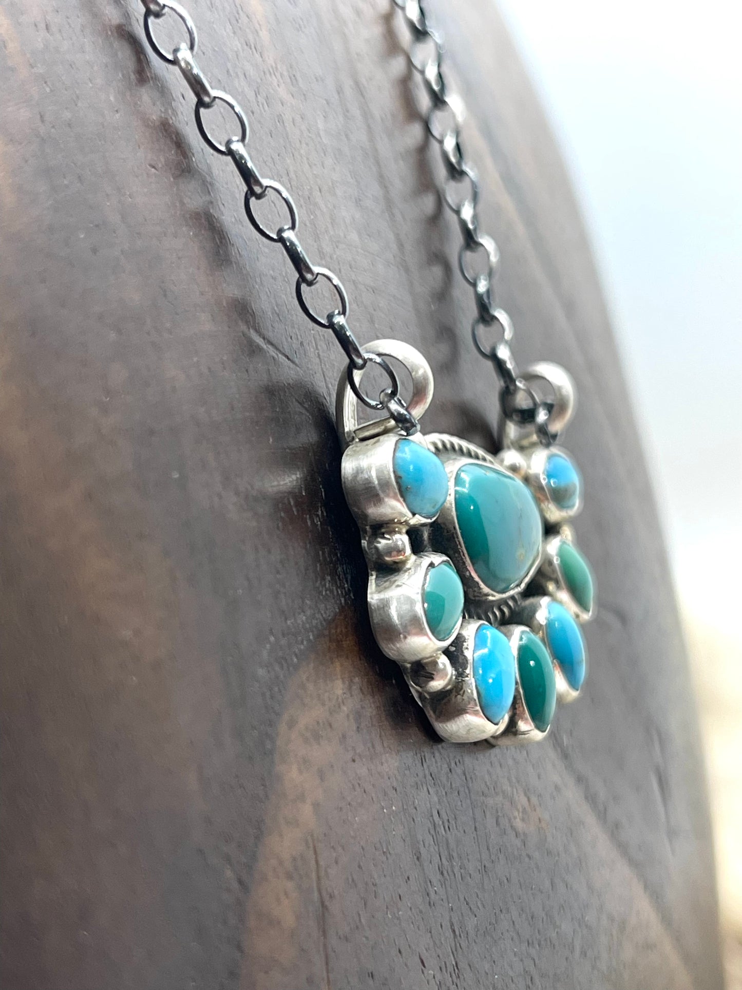 LOT 4 D 1/4 16" Half Cluster Turquoise Necklace