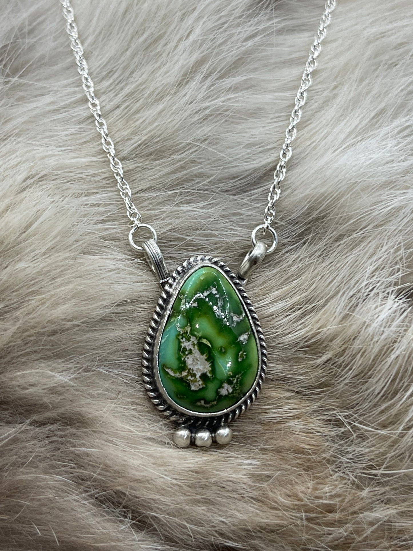 18" Sonoran Gold Turquoise Single Stone Necklace