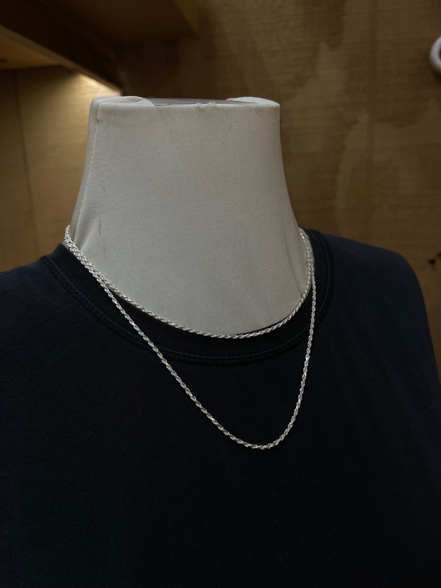 36" Sterling Silver Rope Chain