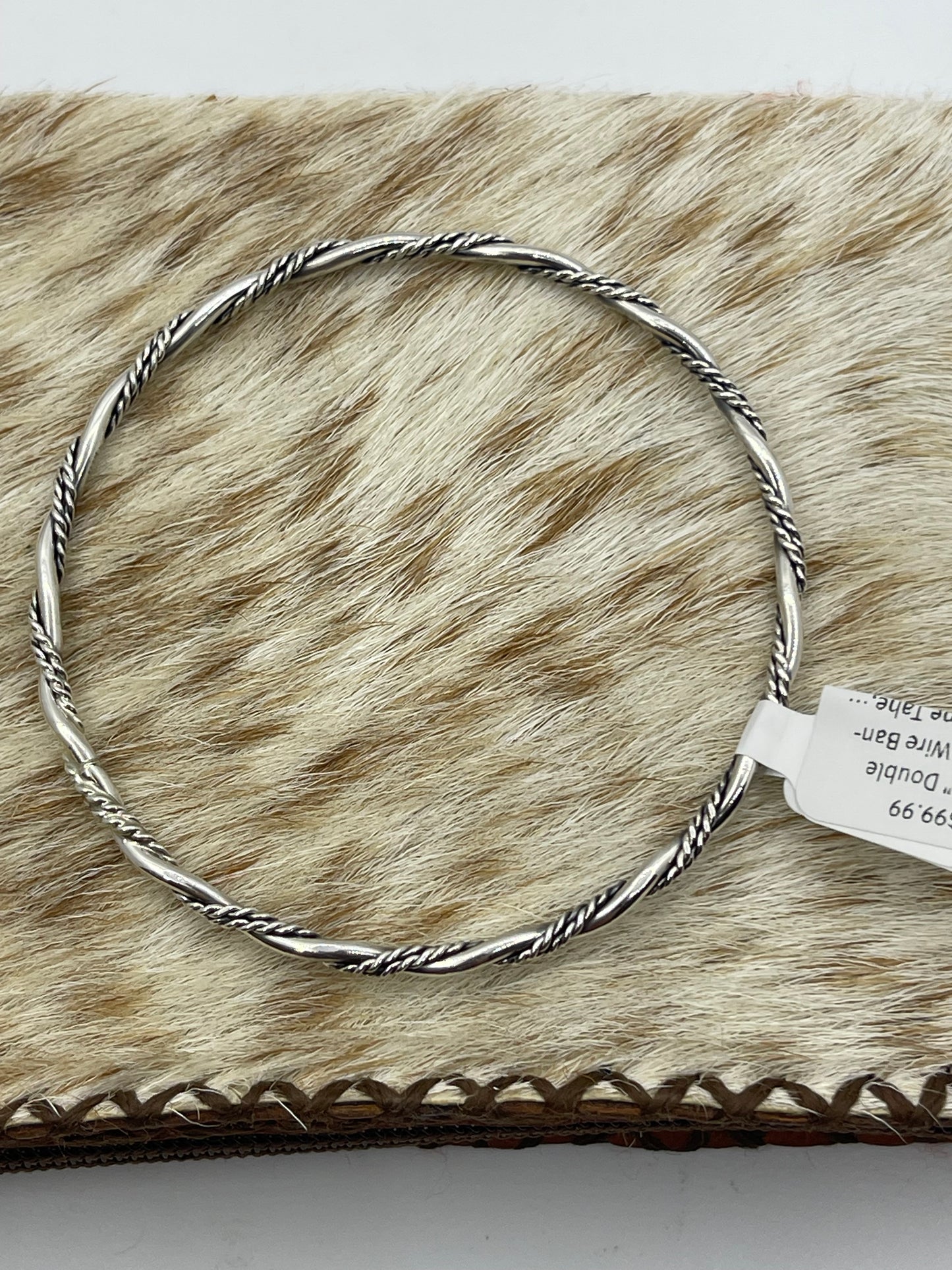 8 1/4" Double Twisted Wire Bangle by Elaine Tahe, Navajo