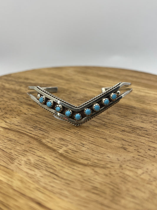 9 Stone Snake Eye Chevron Cuff by Suzie Livingston