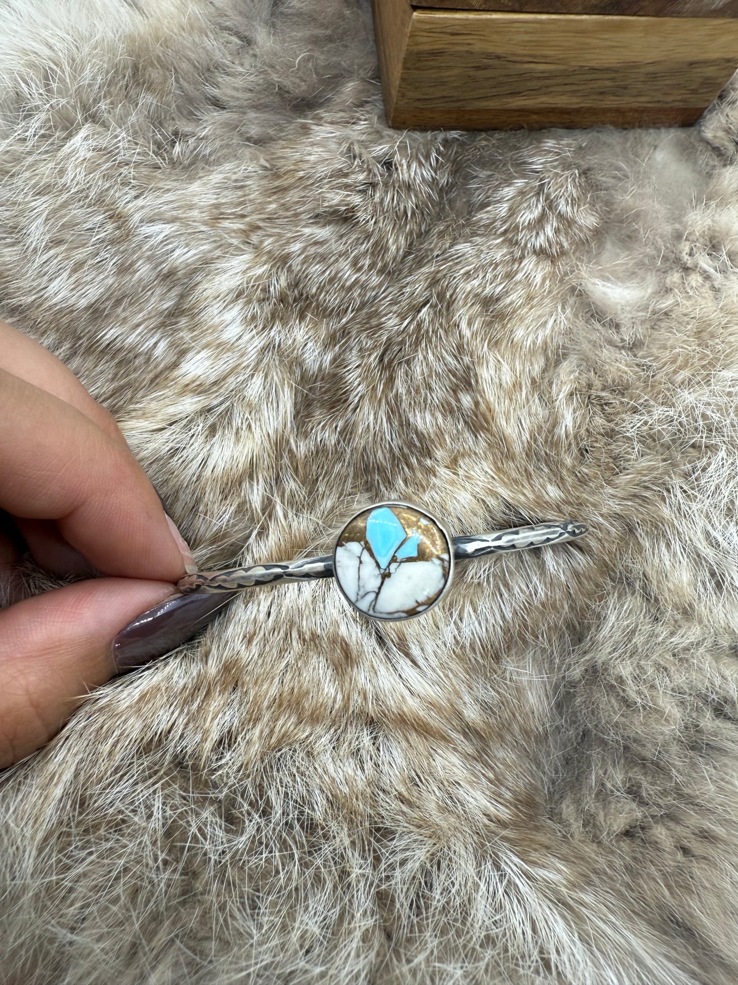 5.5" - 7" Cotton Candy Bracelet 5.5" by Judith Dixon, Navajo
