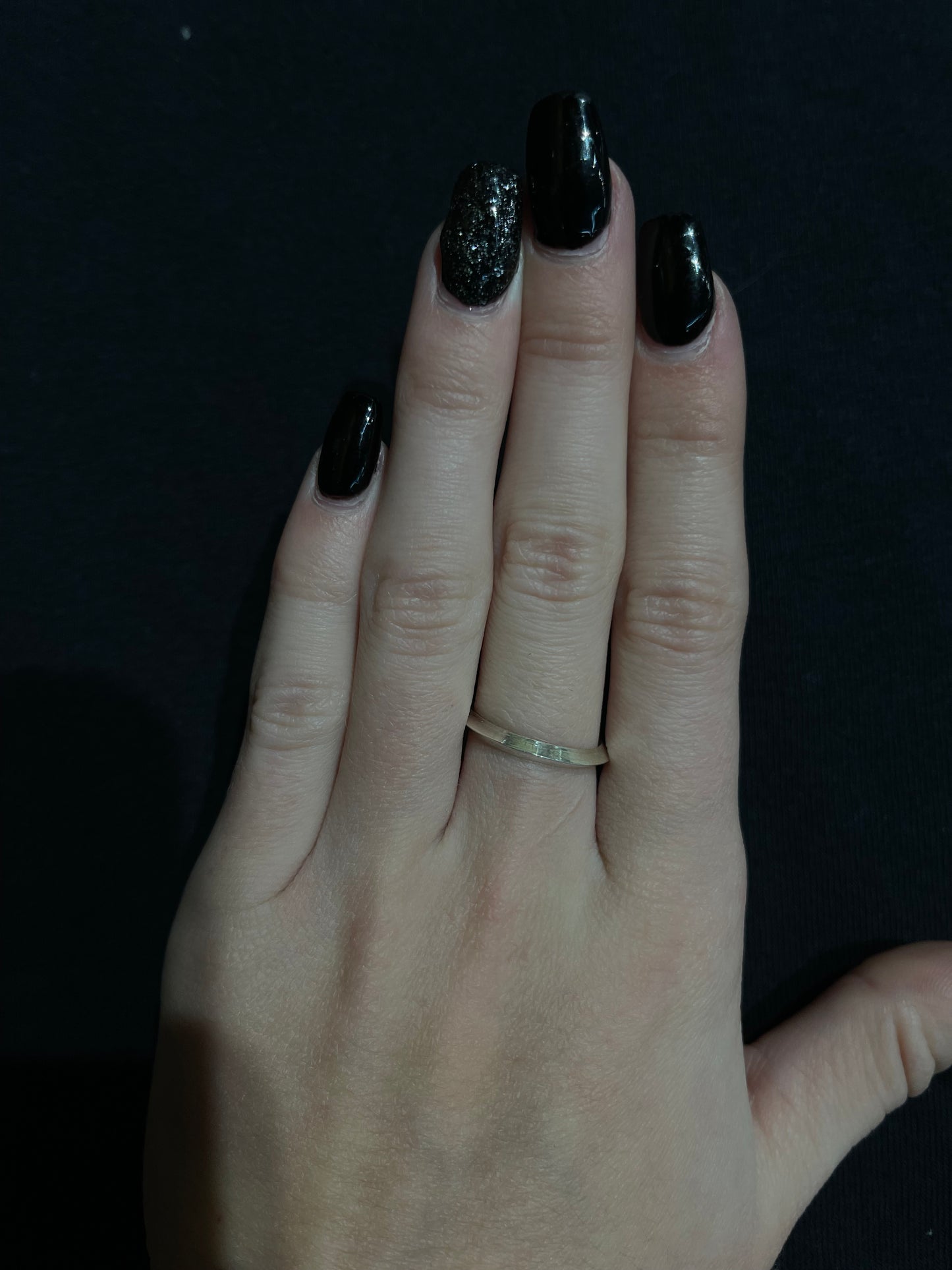 7.0 Plain Sterling Silver Ring by Elaine Tahe, Navajo