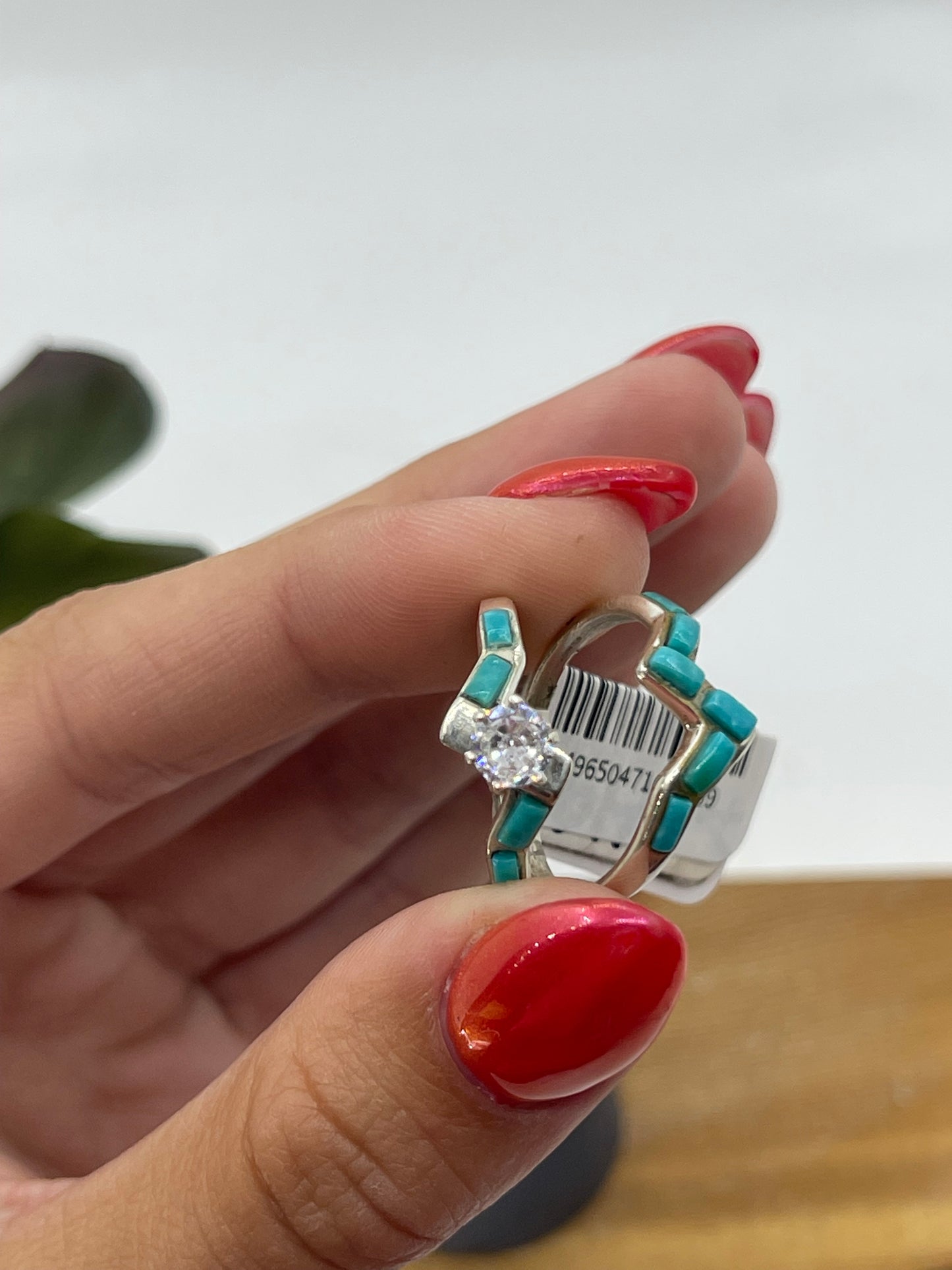 8.0 Turquoise Wedding Set by Darlene Noble, Navajo