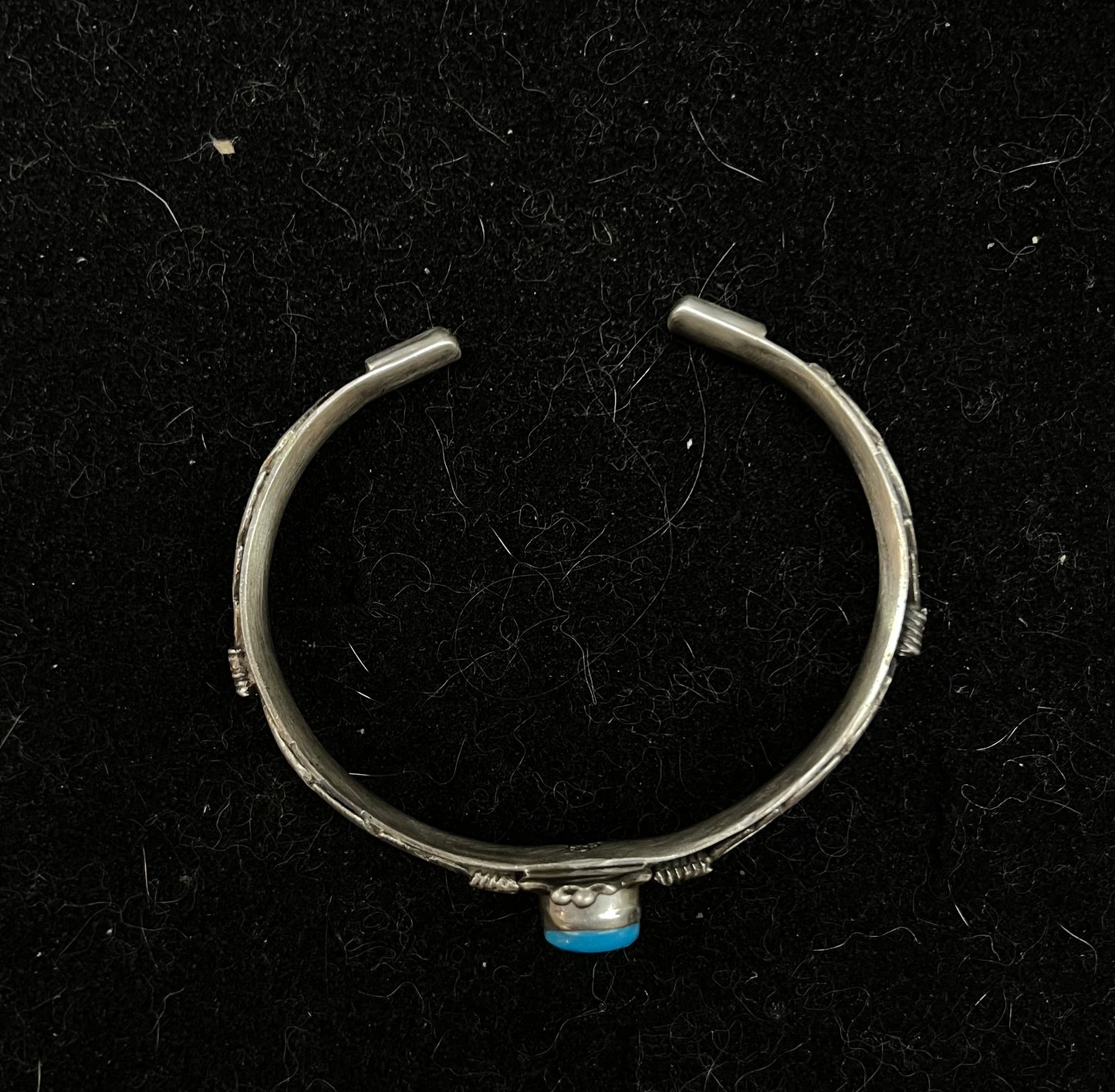 6"-6 1/2" Turquoise Feather Cuff Bracelet by Bobby Platero, Navajo