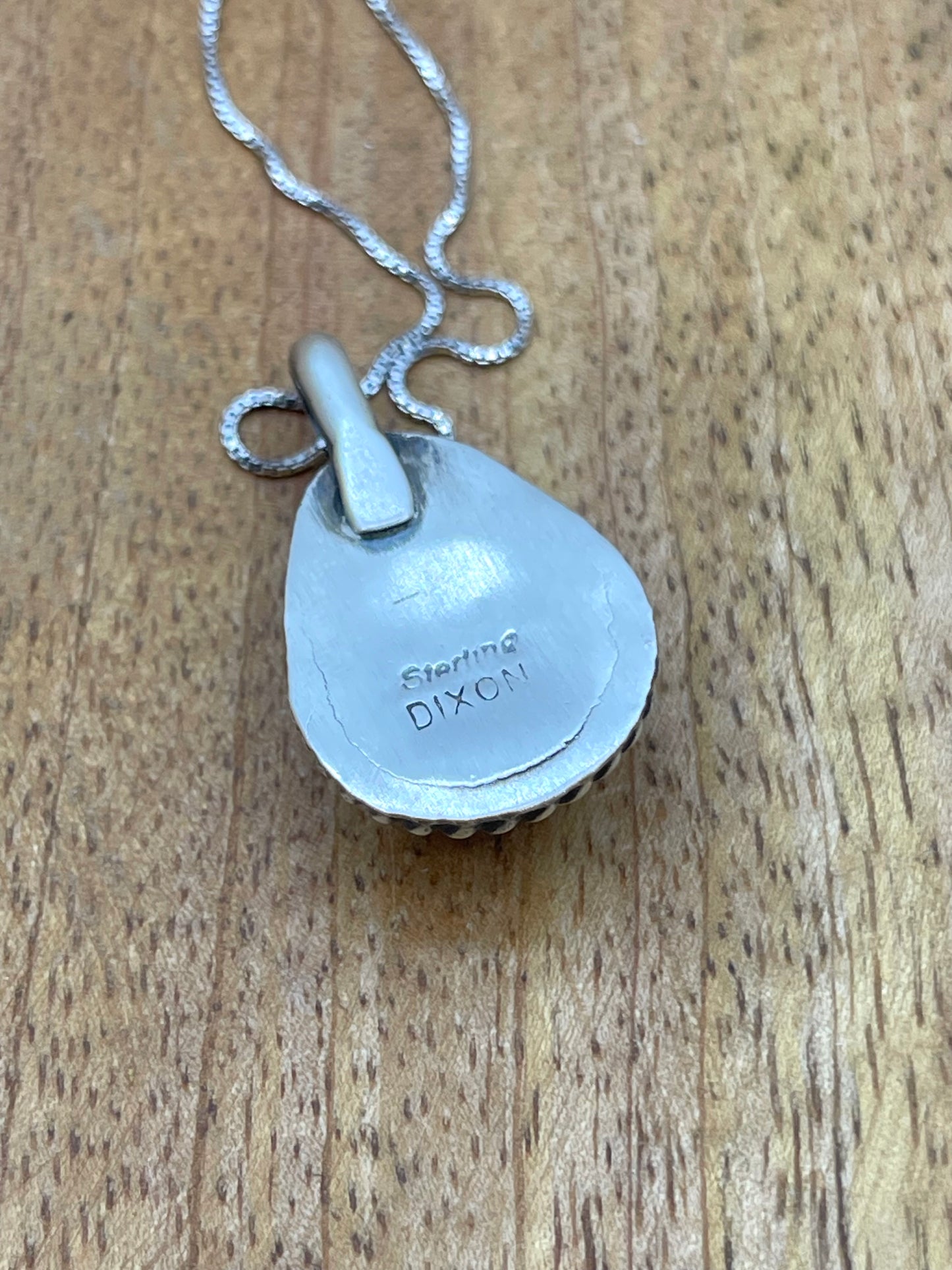 20" Cotton Candy Teardrop Pendant by Johnny Dixon, Navajo