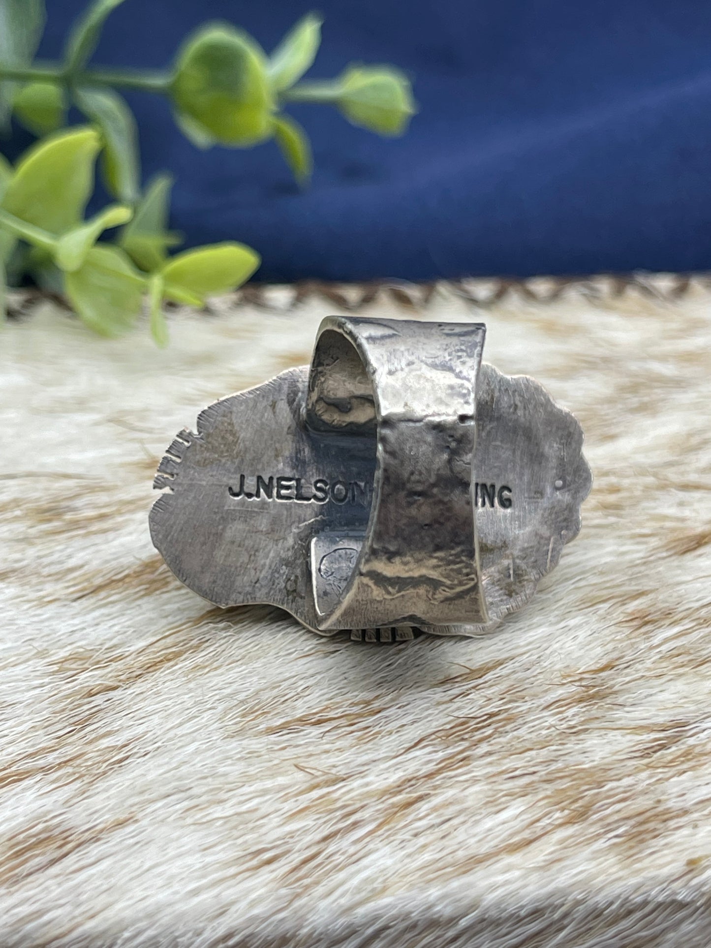 10.0 Turquoise Ring by John Nelson, Navajo