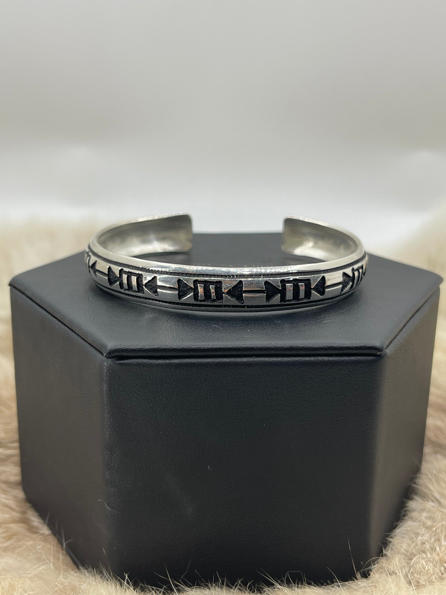 6"-7" Silver Overlay Design Stacker Band by Tommy & Rose Singer