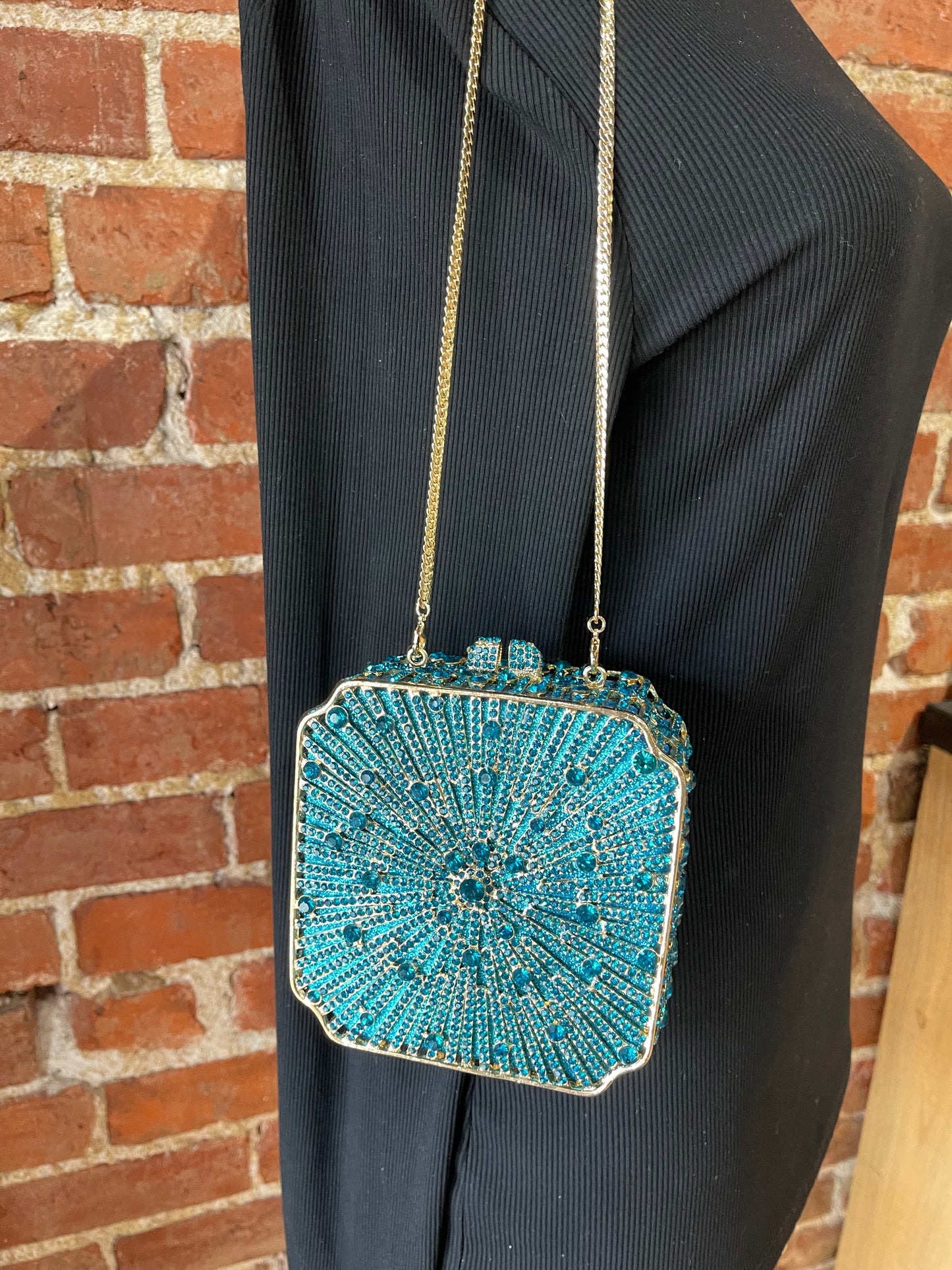 Sparkly Square Clutch Purse