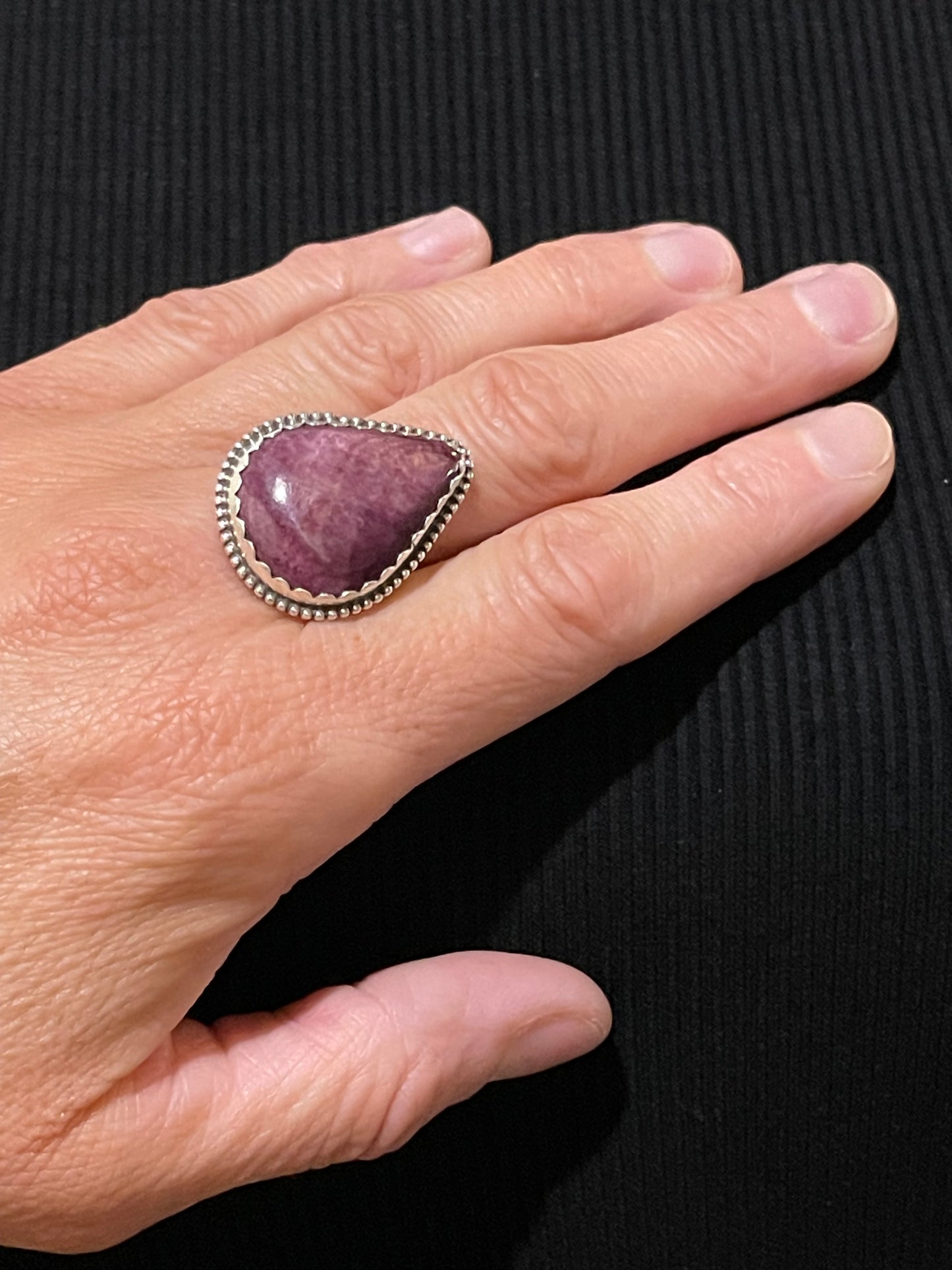 6.5 Purple Spiny Oyster Ring by B. Ataho, Navajo