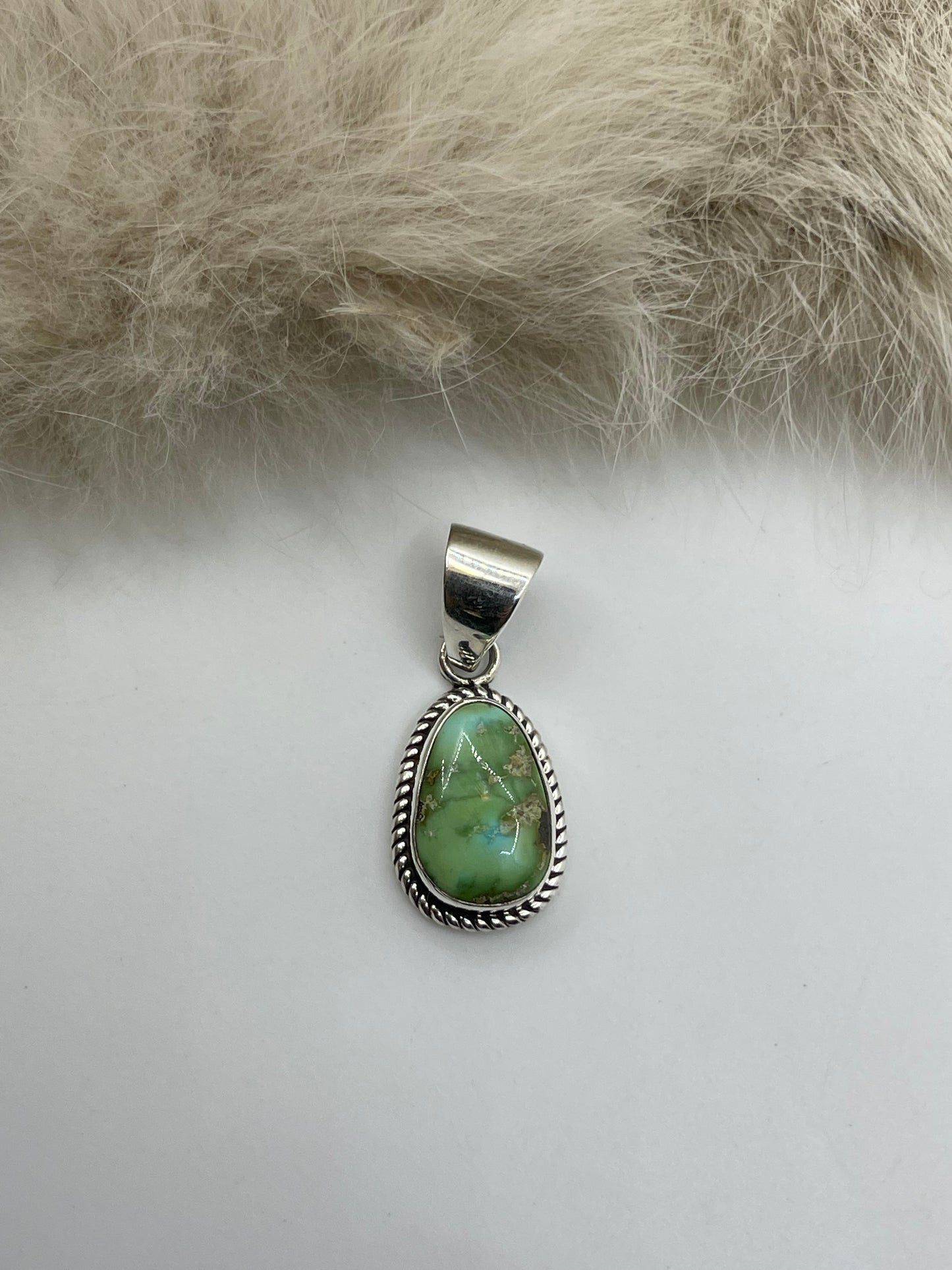 Sonoran Gold Turquoise Pendant 7mm Bail