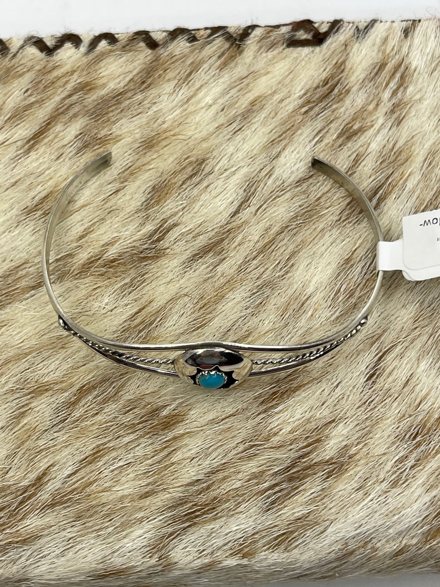 5 1/4"-6 3/4" Turquoise Shadowbox buff by James Spencer, Navajo