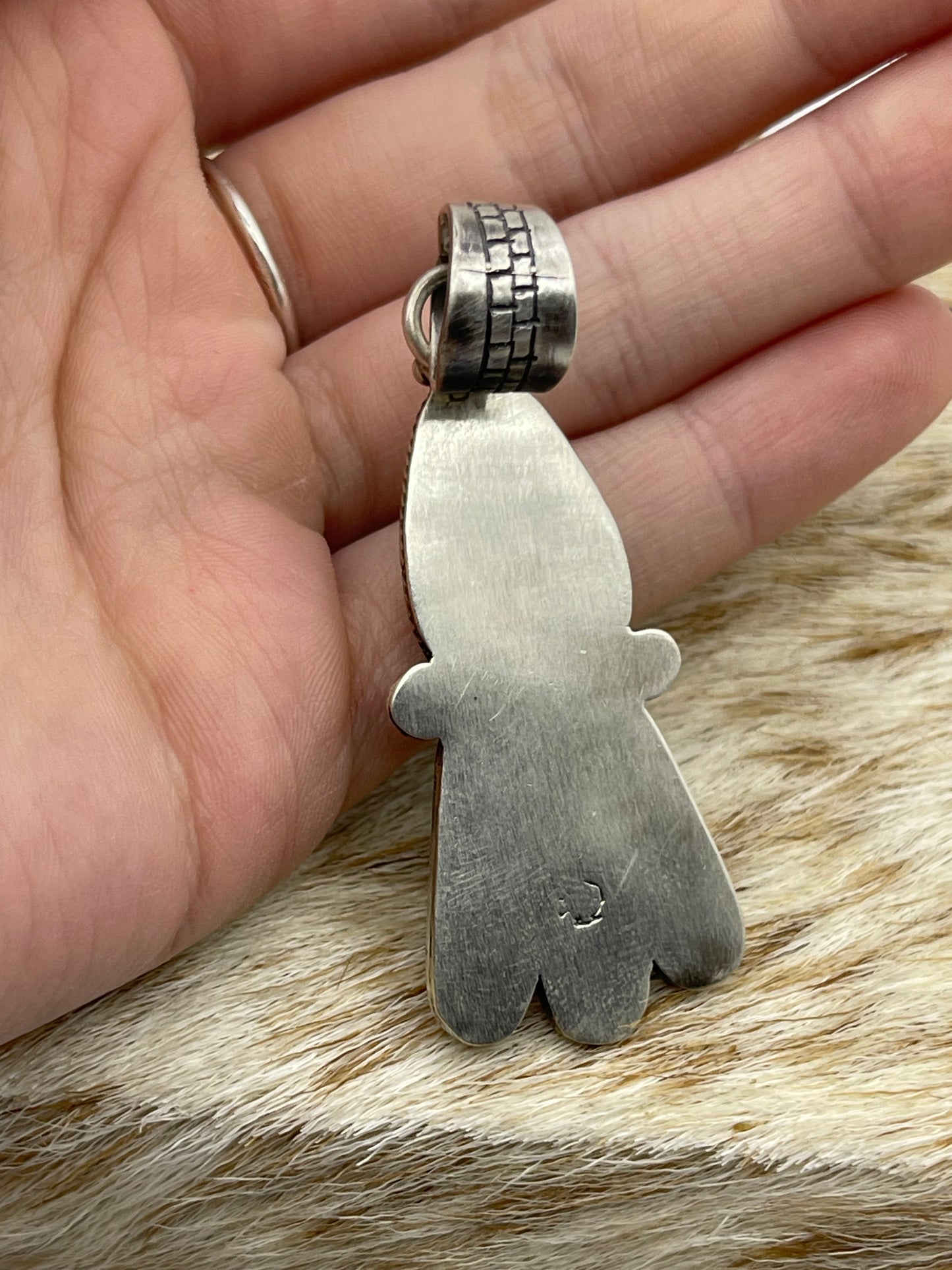 Sonoran Gold Turquoise Fam Pendant with a 10mm Bale
