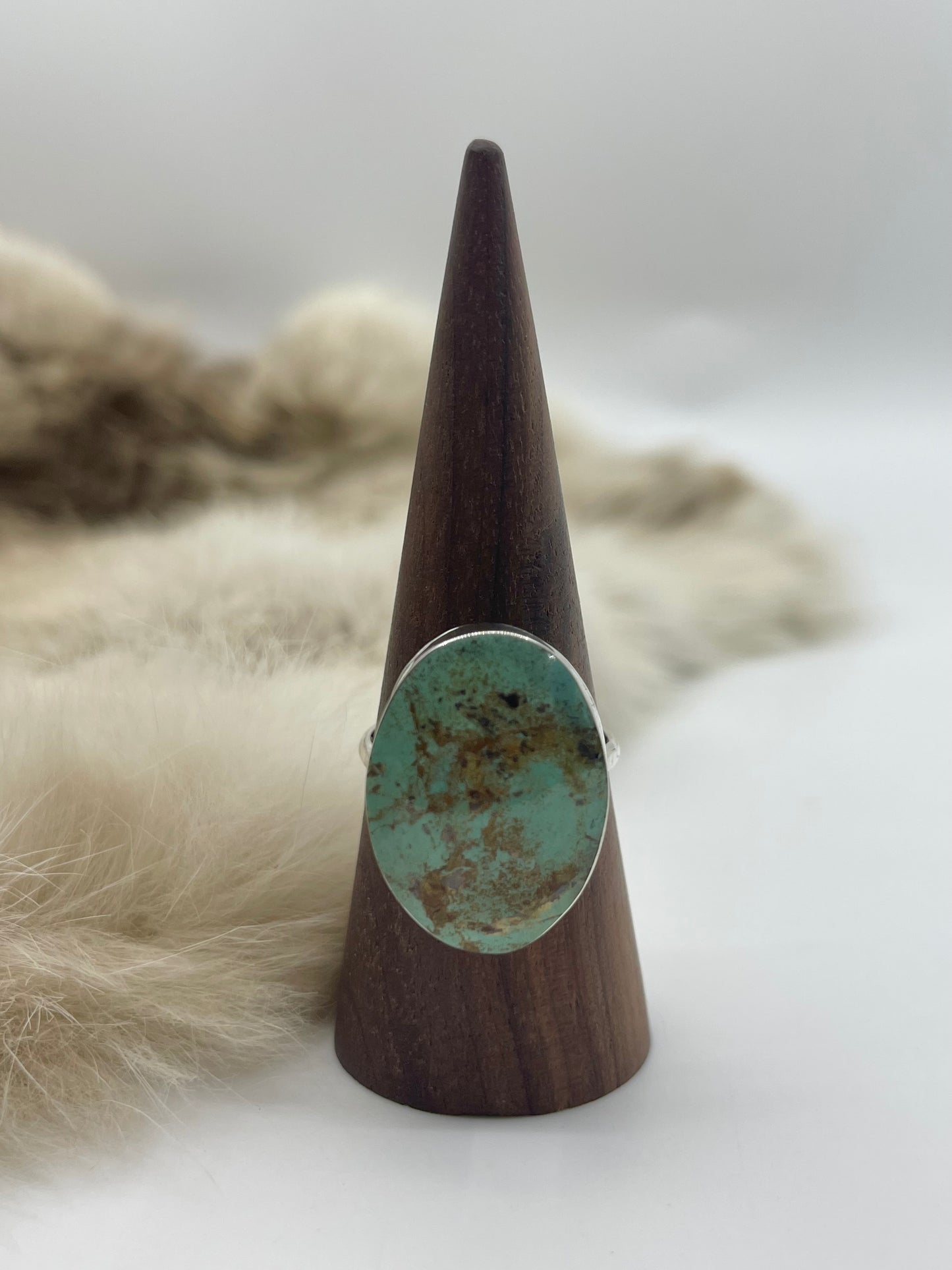 12.0 Kingman Turquoise Oval Ring