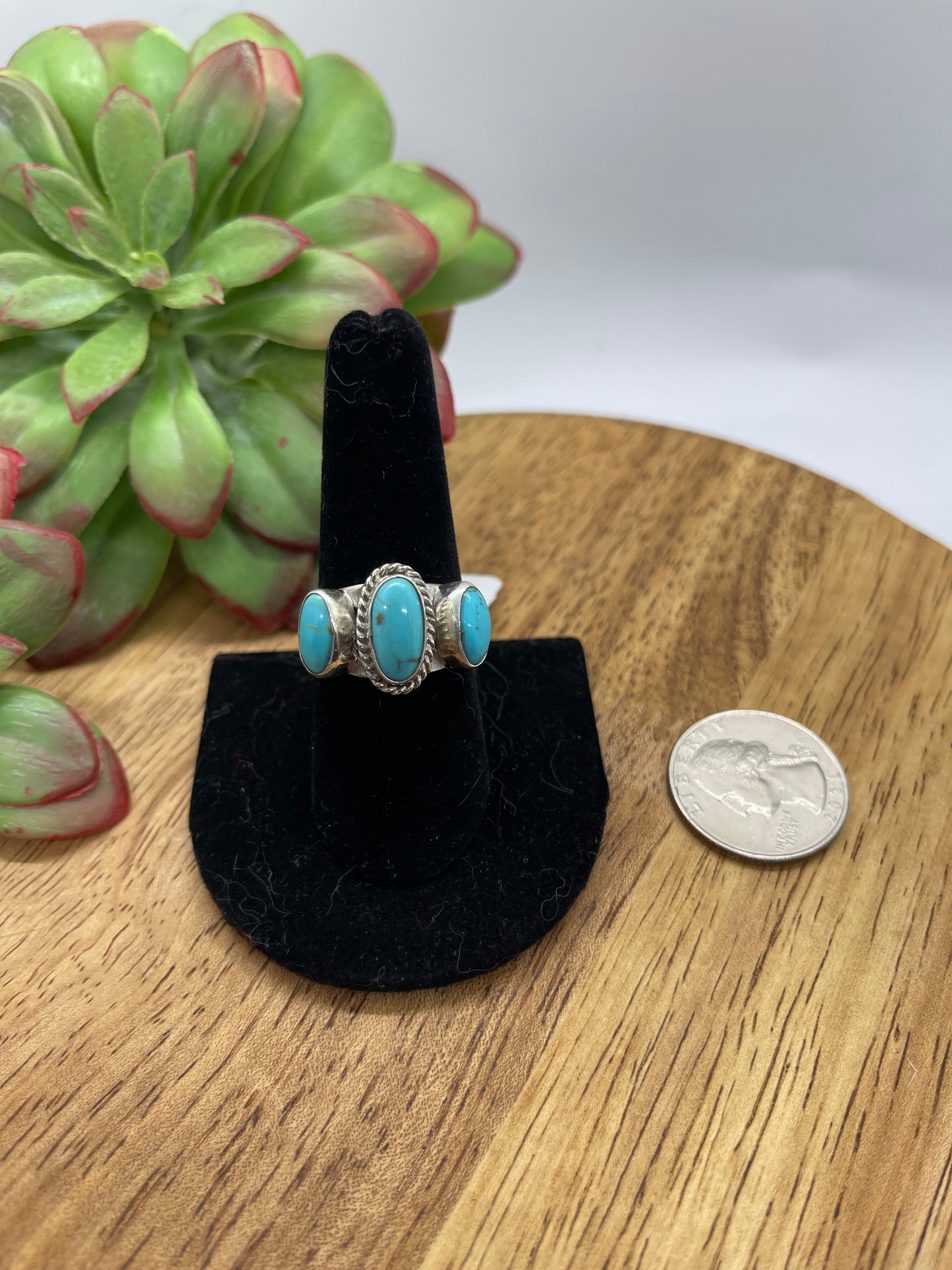 Kingman Turquoise Ring by Andrew Vandever