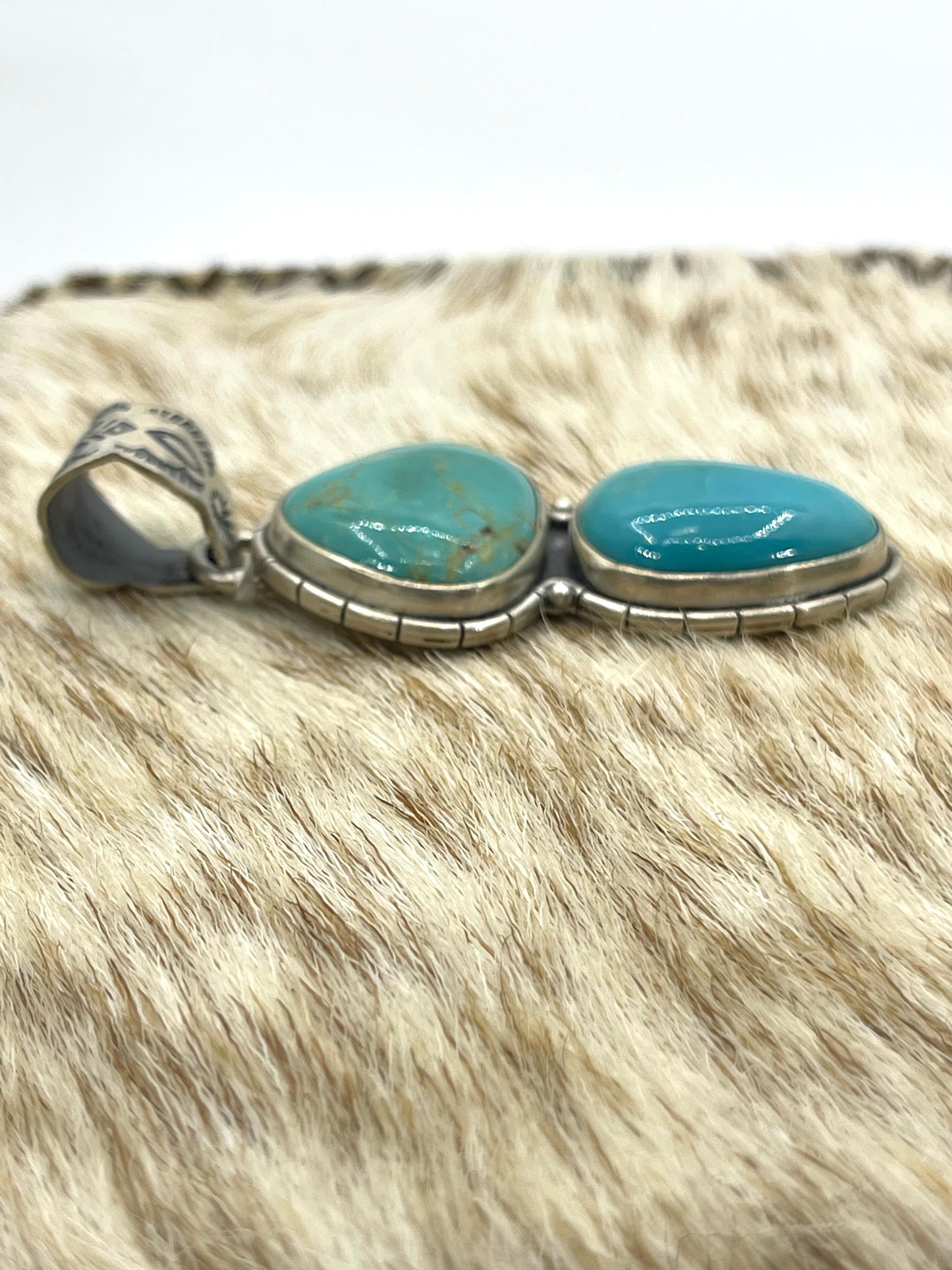 2 Stone Turquoise Pendant