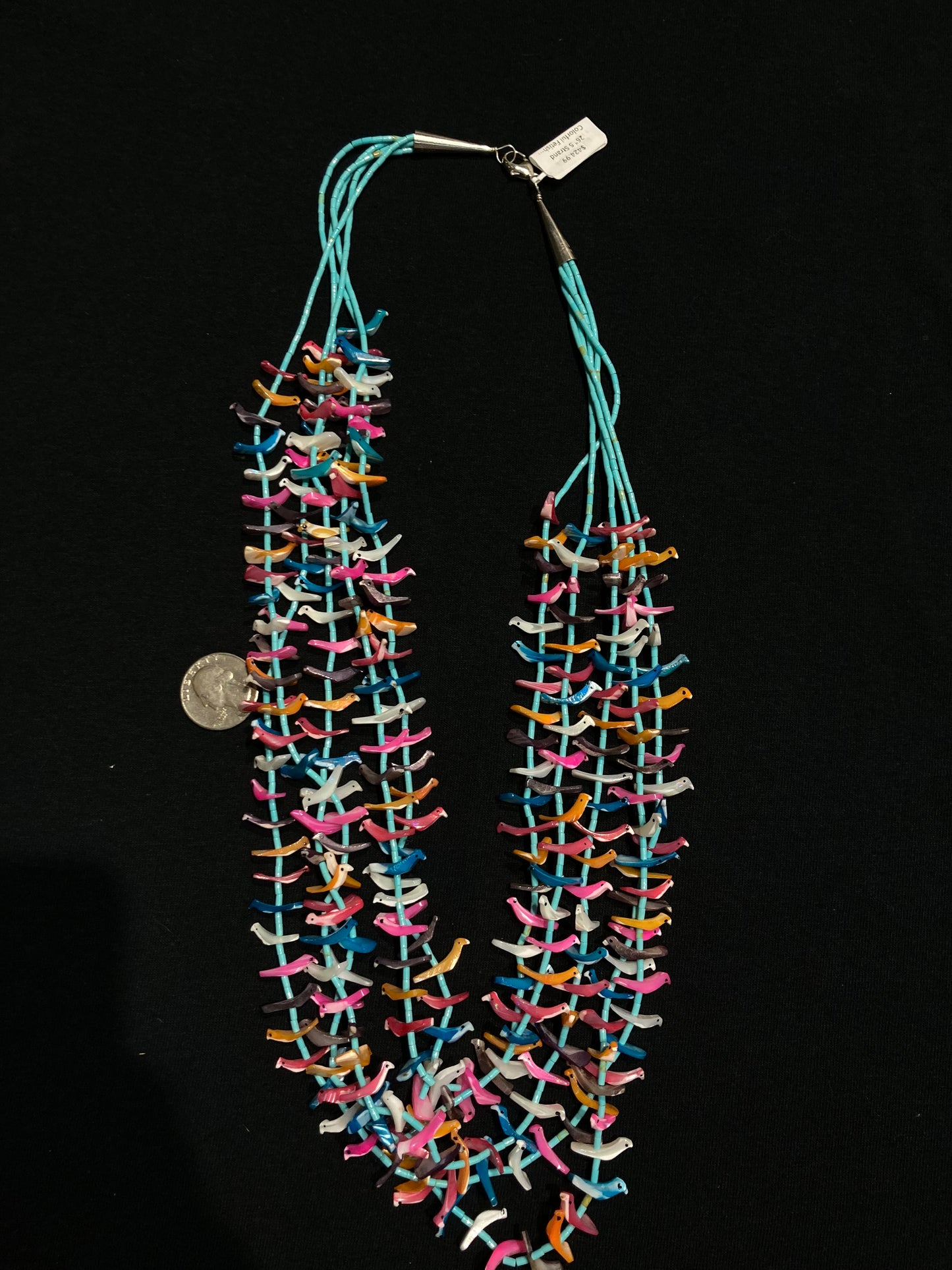 26" 5 Strand Colorful Fetish Necklace