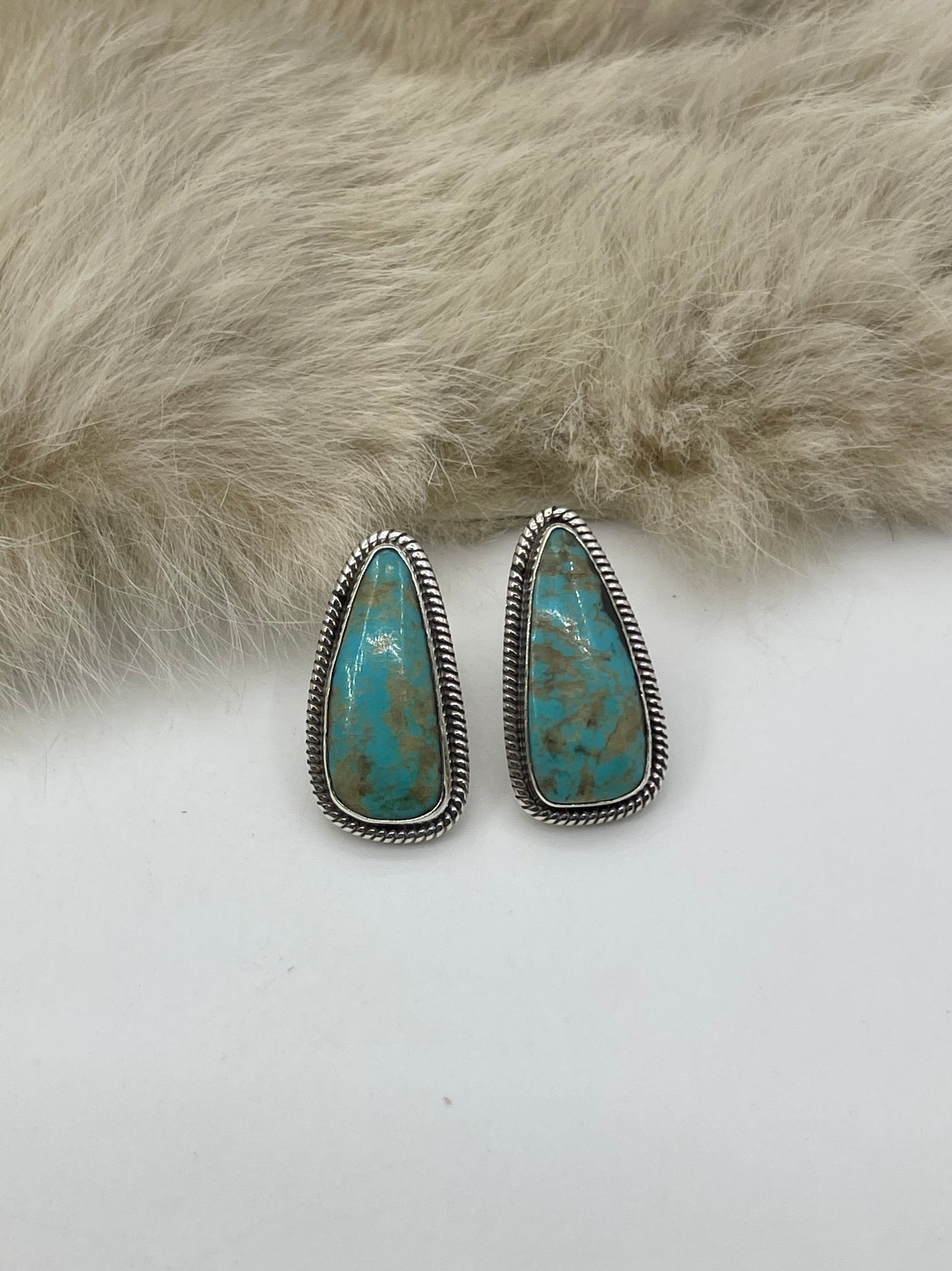 Kingman Turquoise Post Earrings