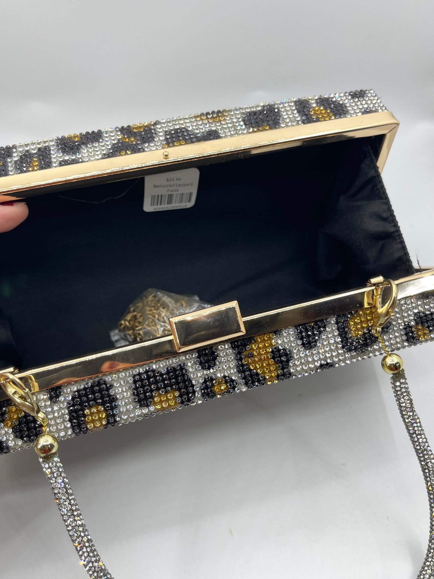 Bedazzled Leopard Purse