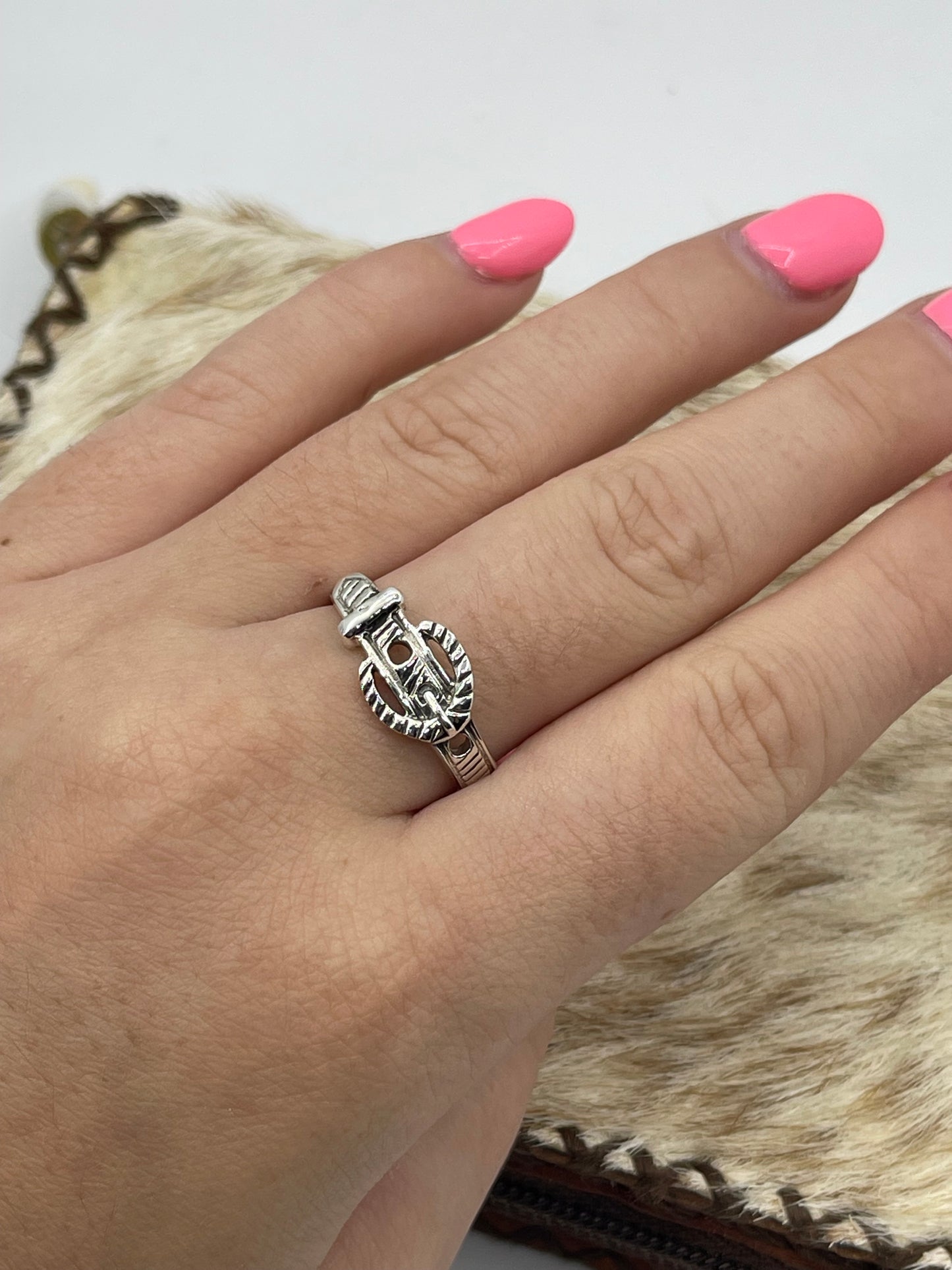 Belt With Buckle Ring