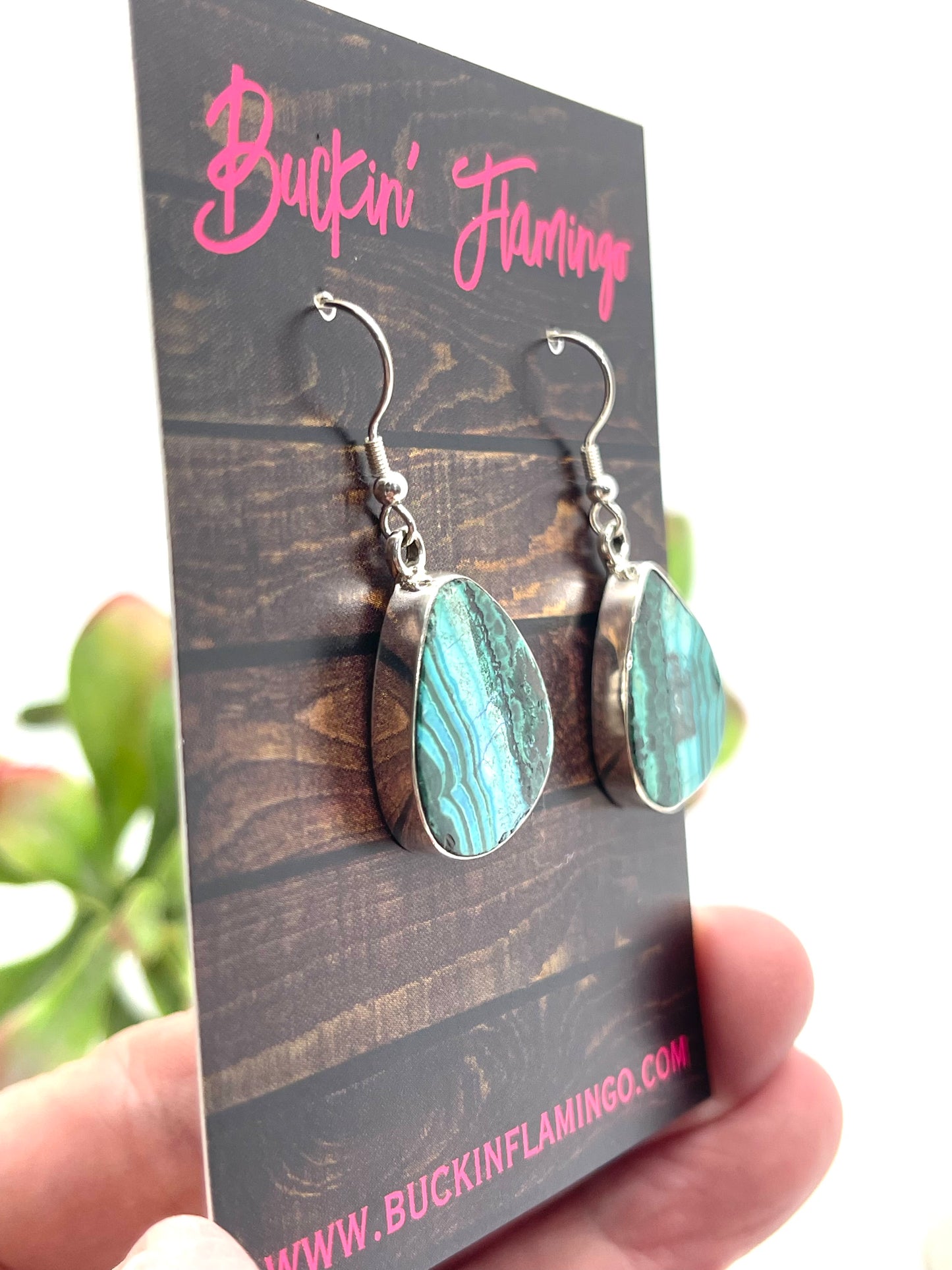 Malachite Slab Earrings