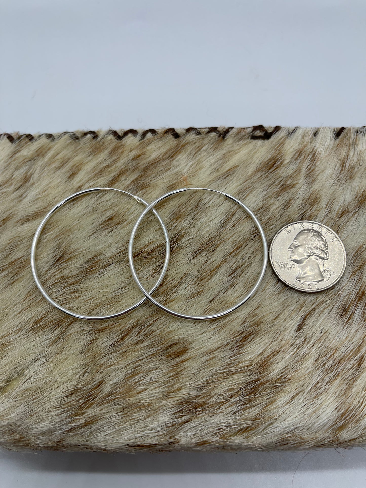 Plain Sterling Silver Hoop Earrings