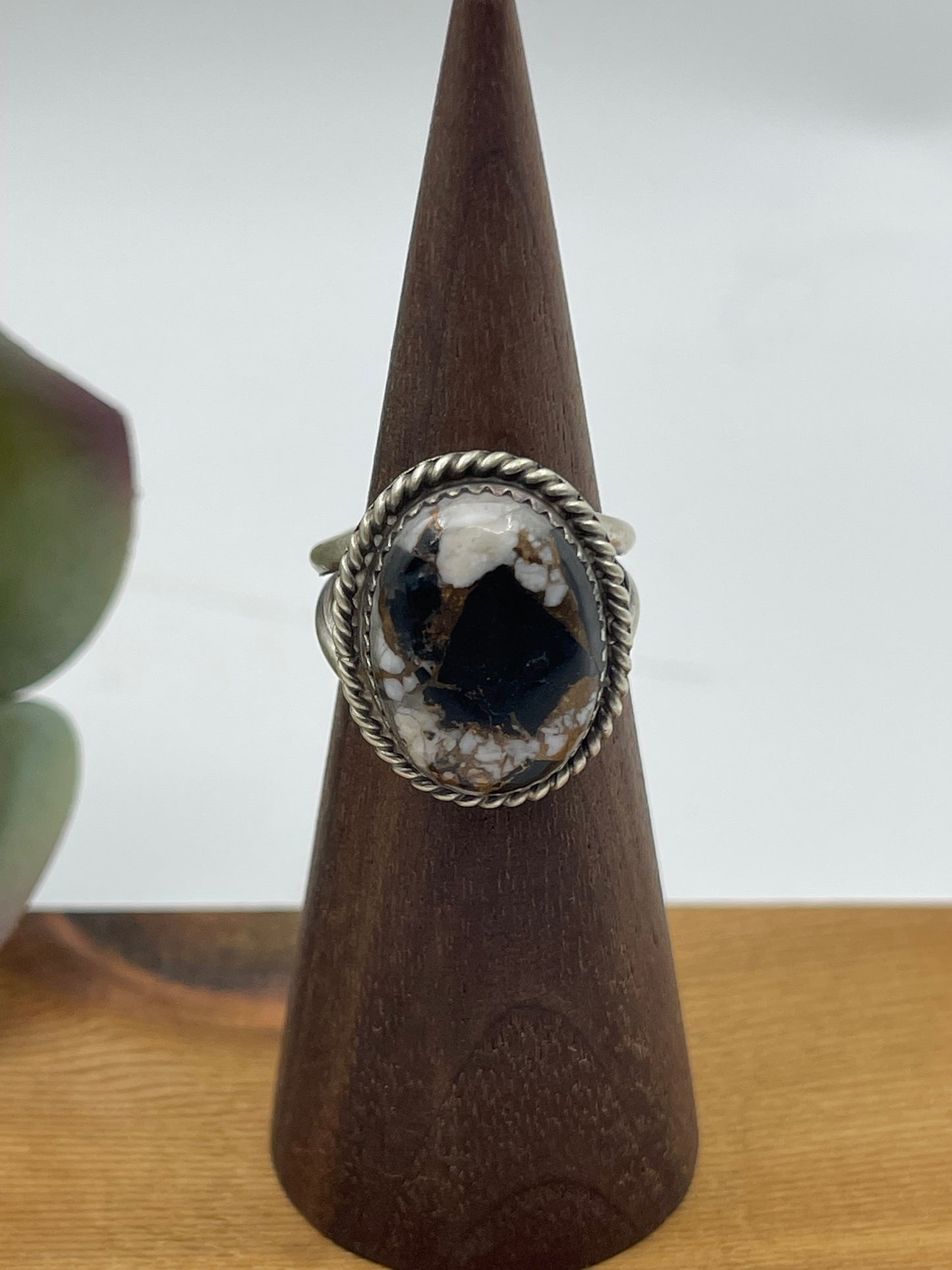 6.0 White Buffalo Bronze Oval Ring