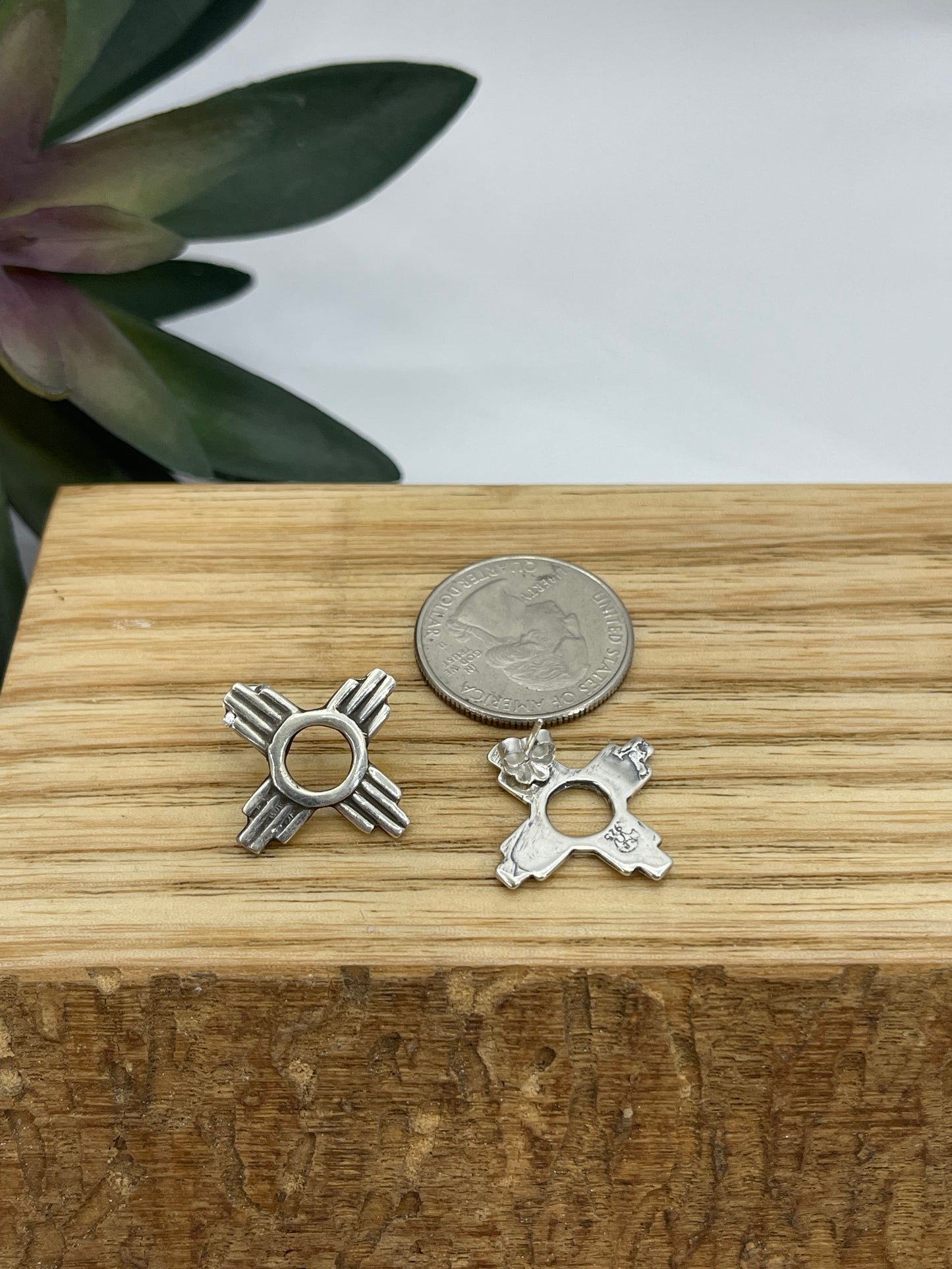 Zia Symbol Sterling Silver Earrings