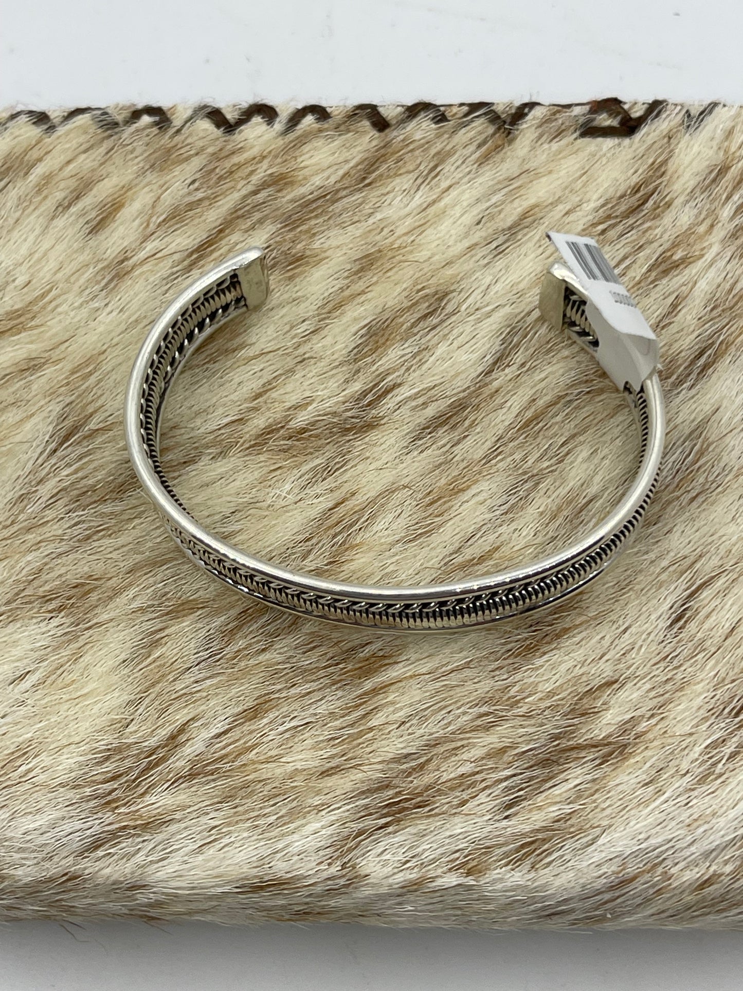 5 3/4"-7" 5 Row Silver Stacker Cuff by Elaine Tahe, Navajo