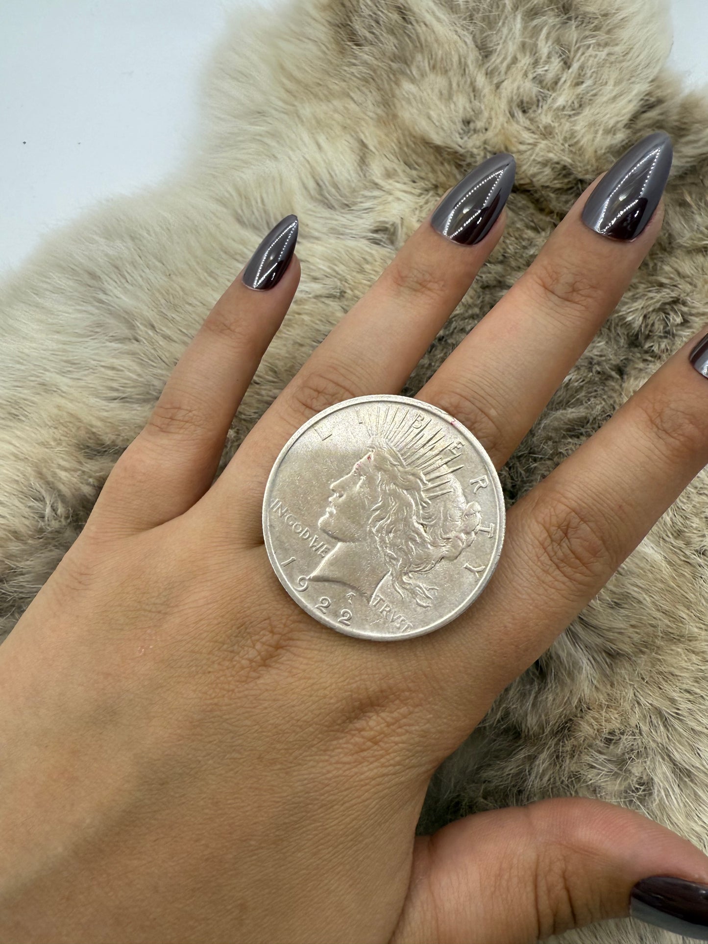 10.0 1922 Silver Dollar Ring by Lauren Garnett