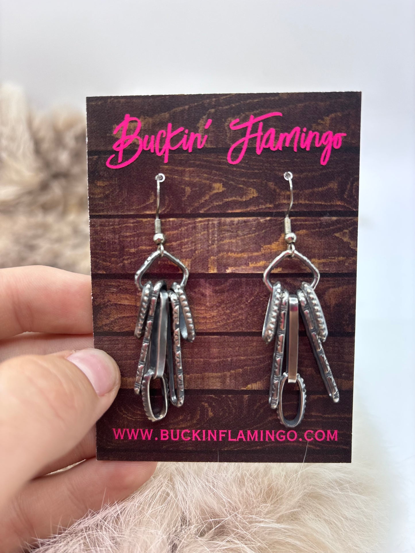 Bad Bronc Paperclip Chain Dangle Earrings