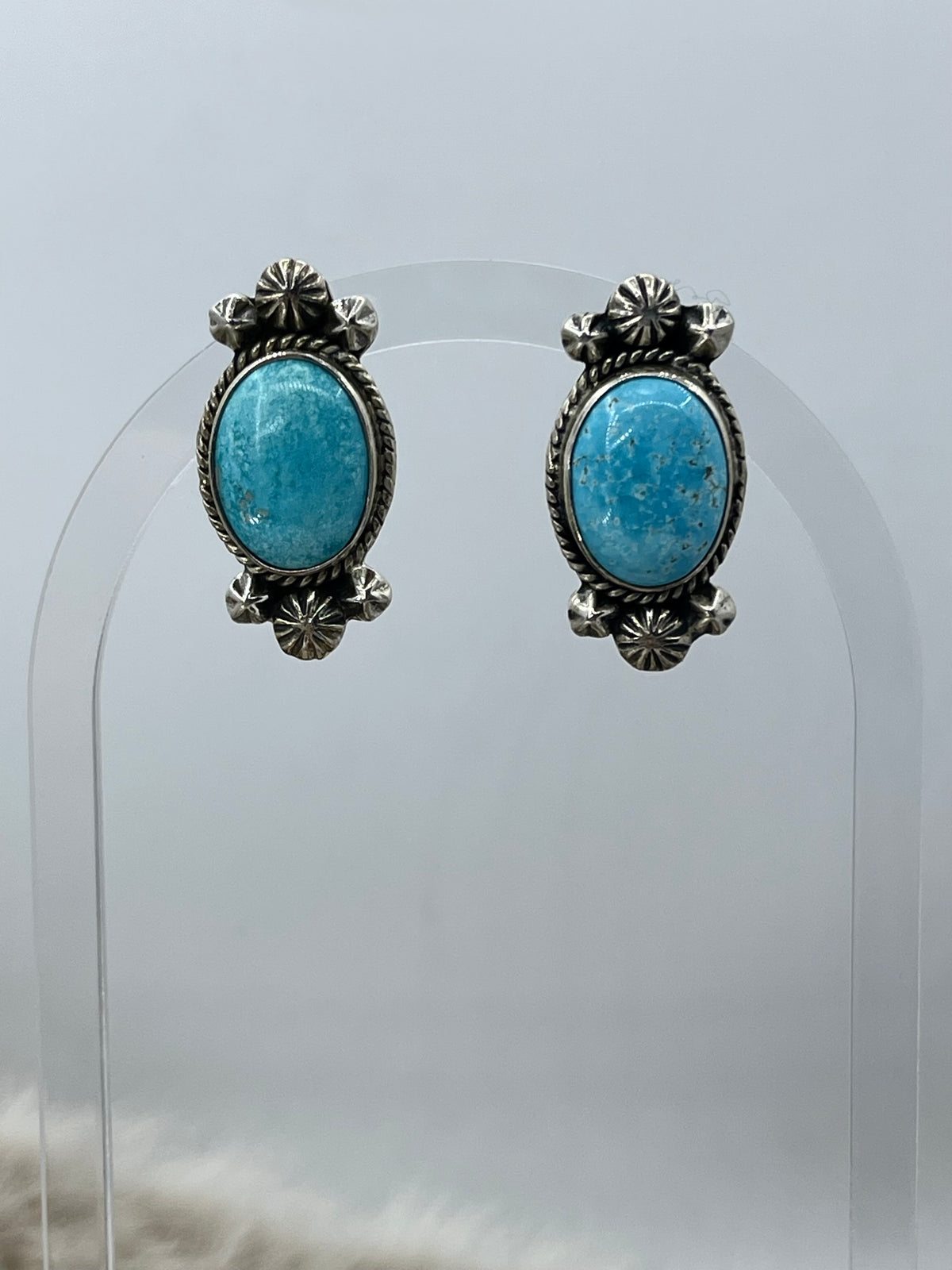 Kingman Turquoise Post Earrings