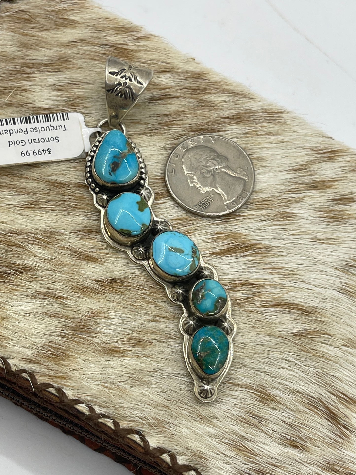 Sonoran Gold Turquoise Pendant