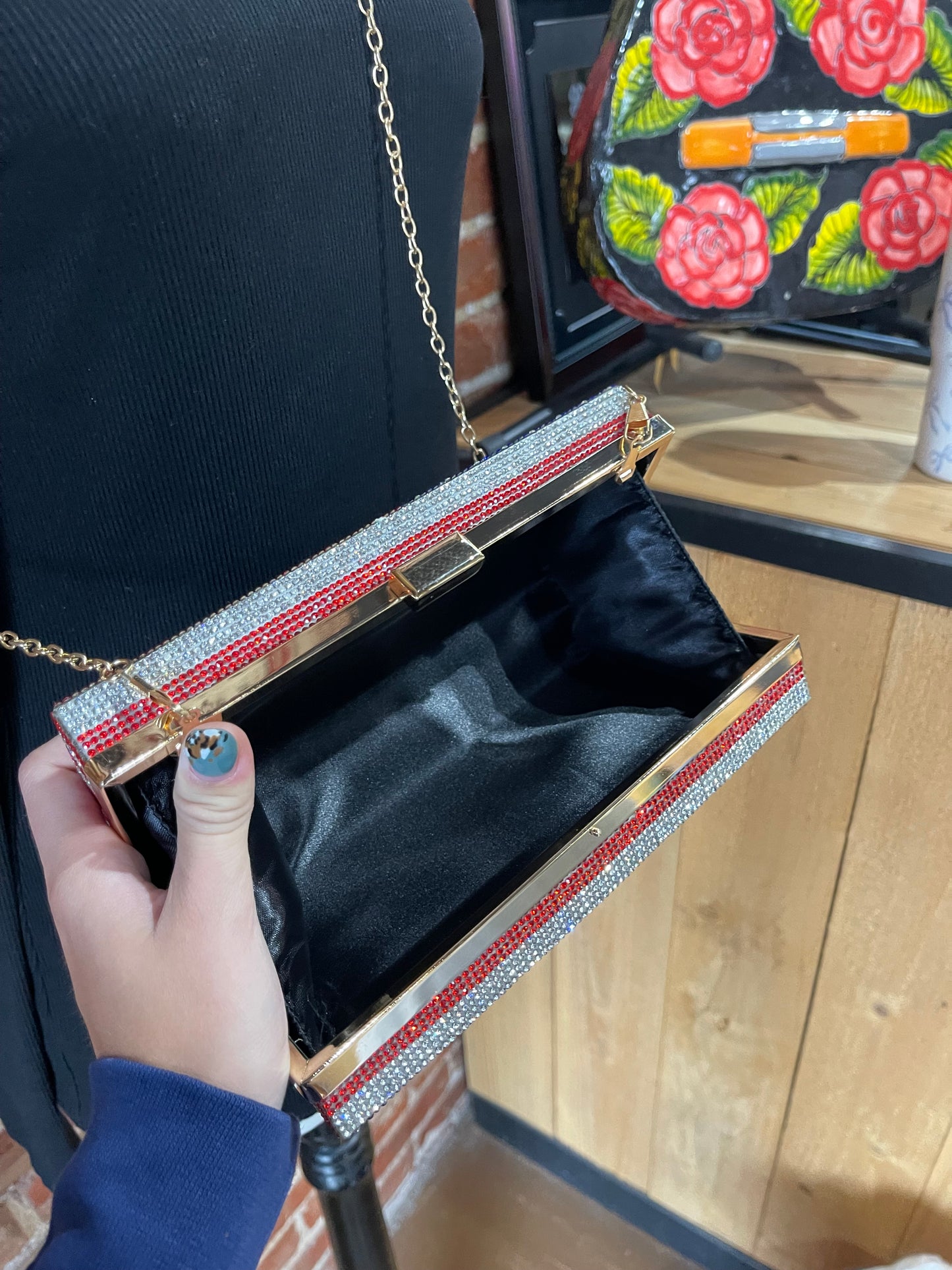 Bedazzled American Flag Purse