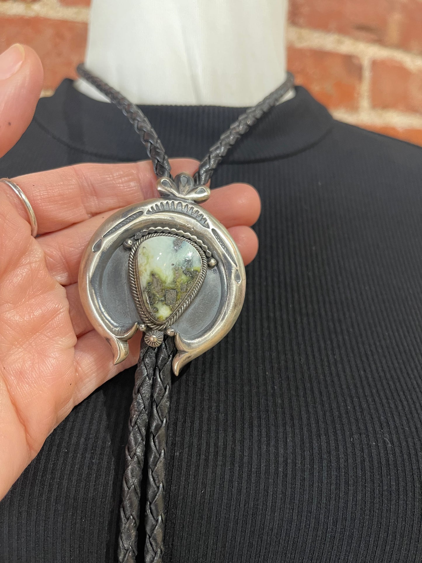 Palomino Turquoise Bolo Tie by Derrick Gordon, Navajo