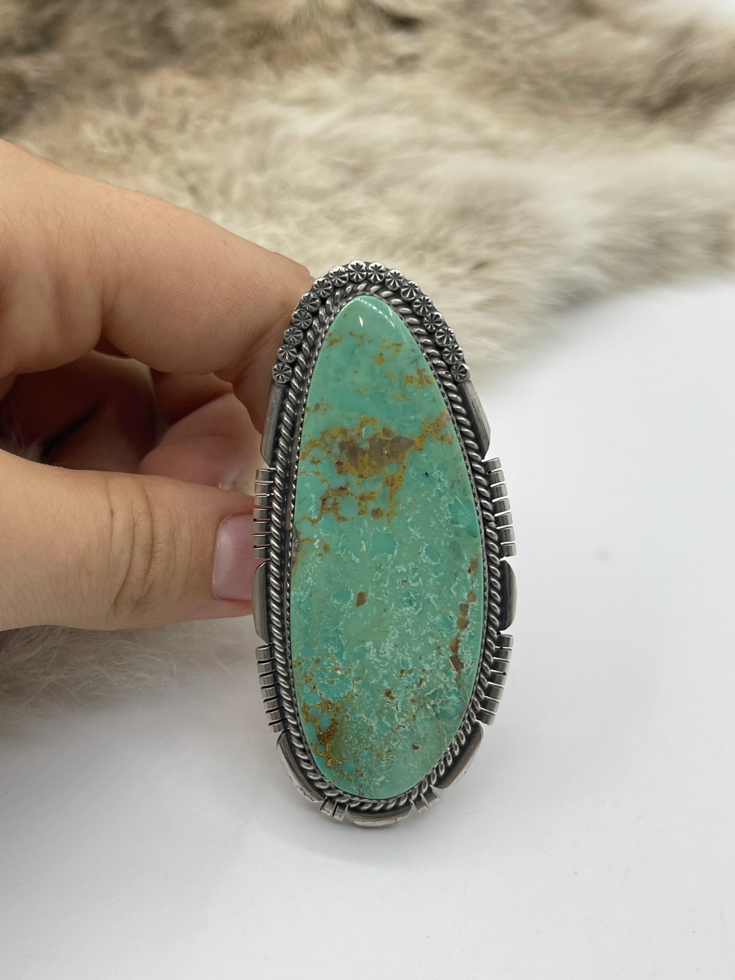 Emerald Valley Adjustable (6.0-9.0) Ring by John Nelson, Navajo