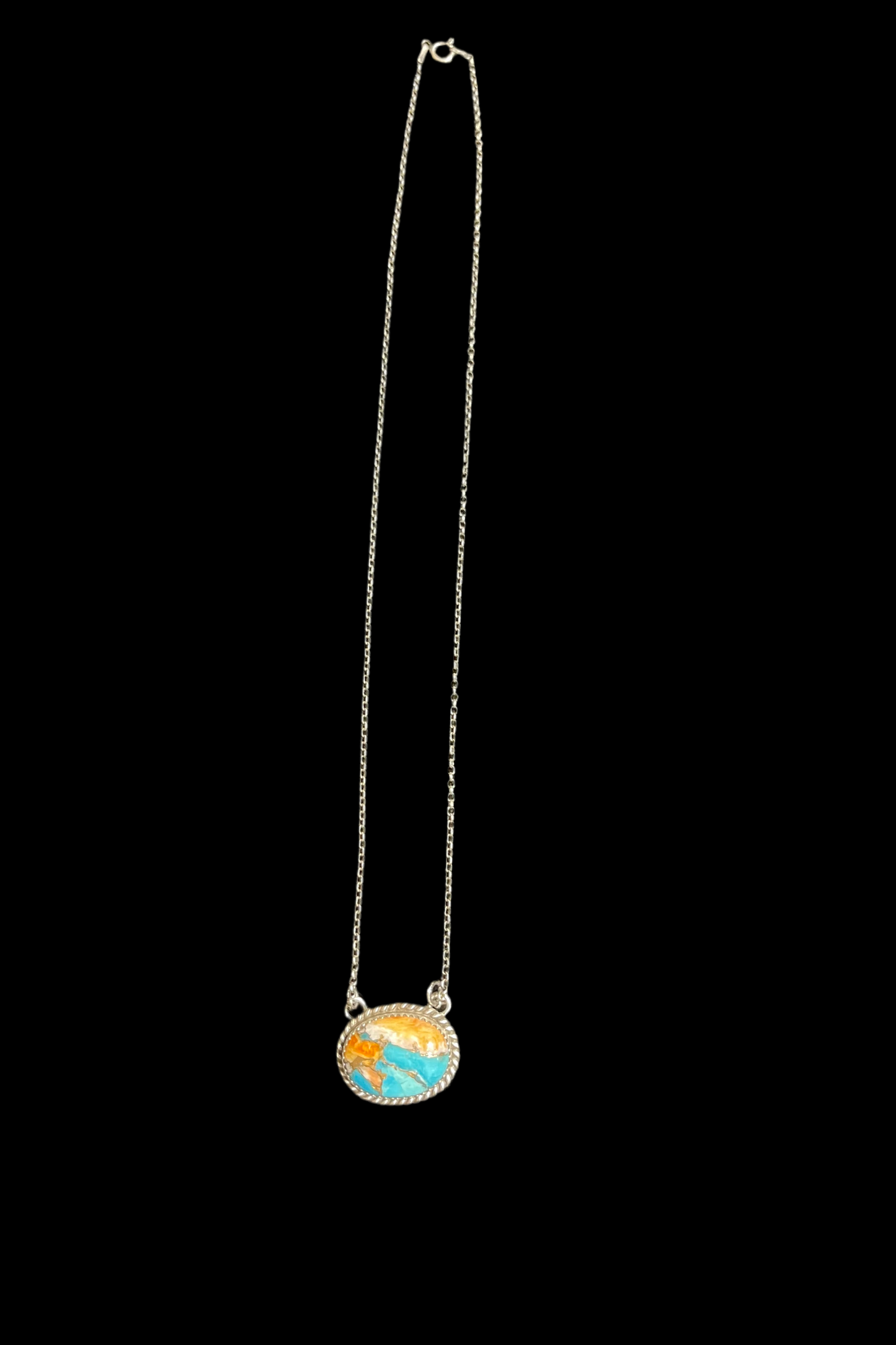 16" Orange Krush Necklace by Theresa Smith, Navajo