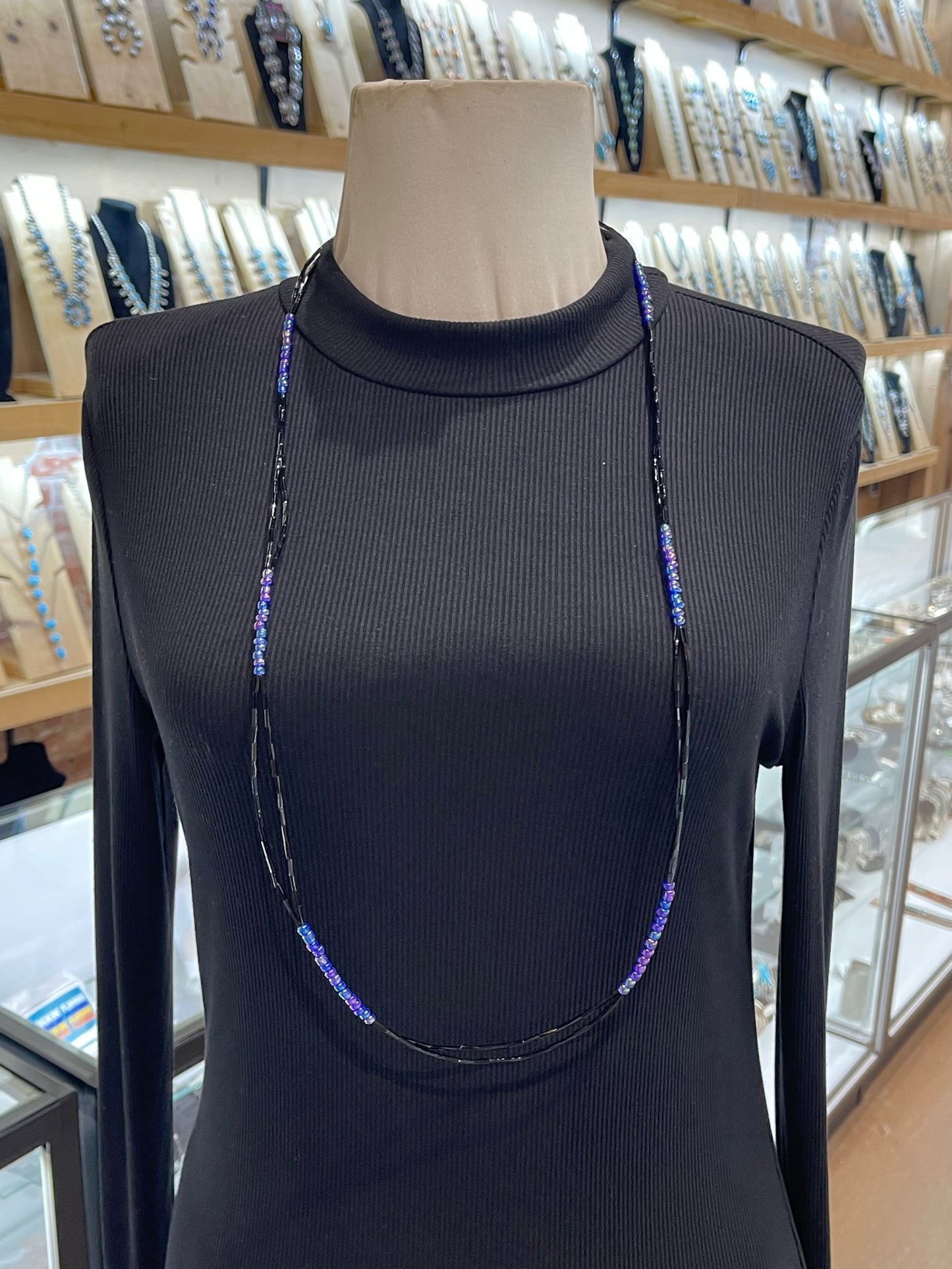 38” 5 Strand Necklace by Lillian & Vernon Steele, Apache