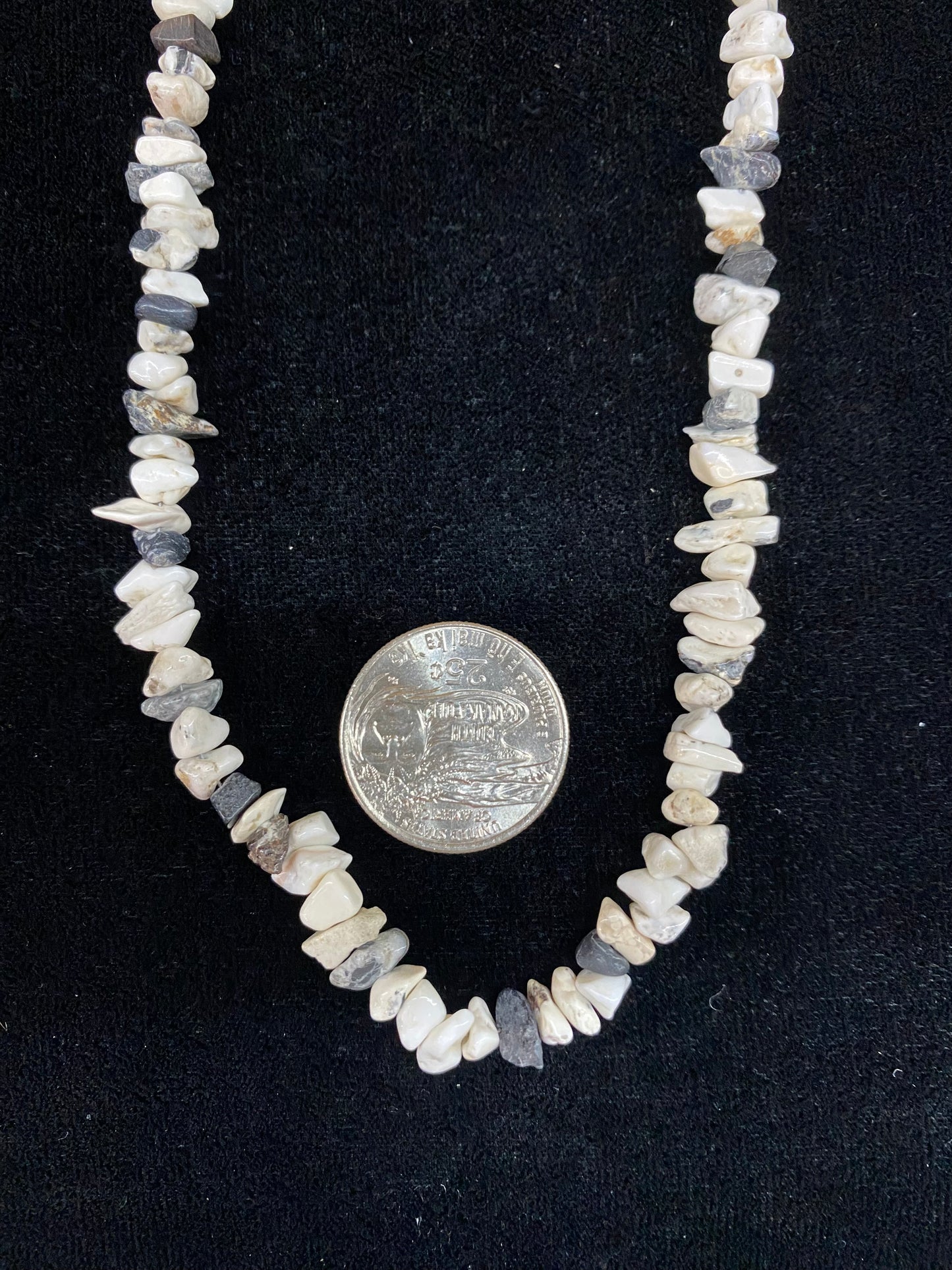18" Natural White Buffalo Necklace