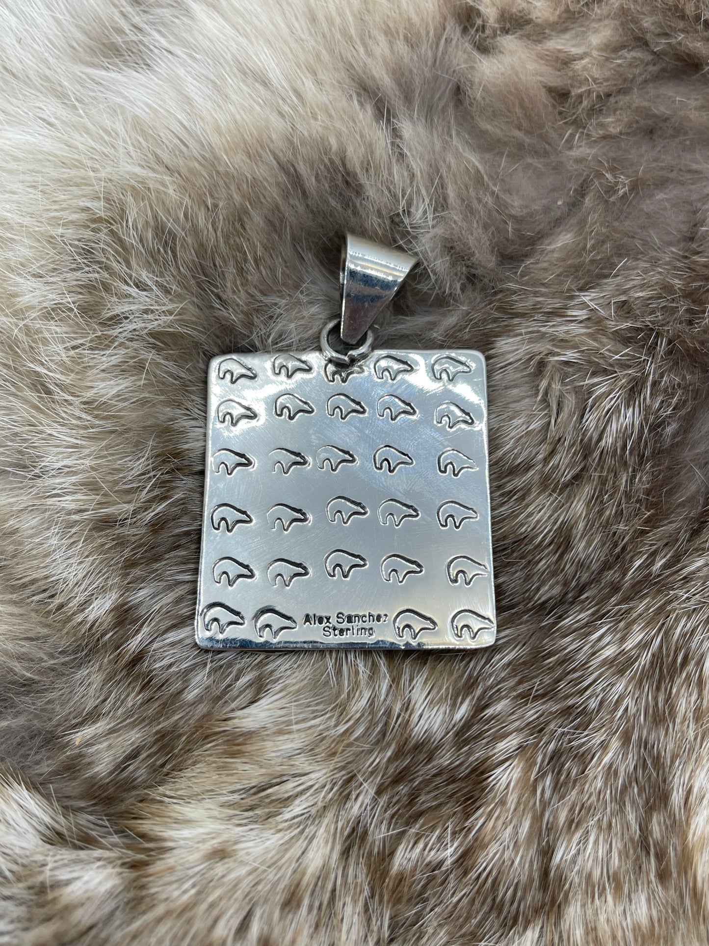 Sonoran Gold Turquoise Pendant by Alex Sanchez, Navajo