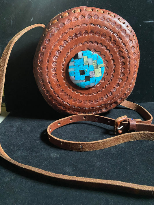 Paper Thin Lapidary Round Purse by Charles Bird