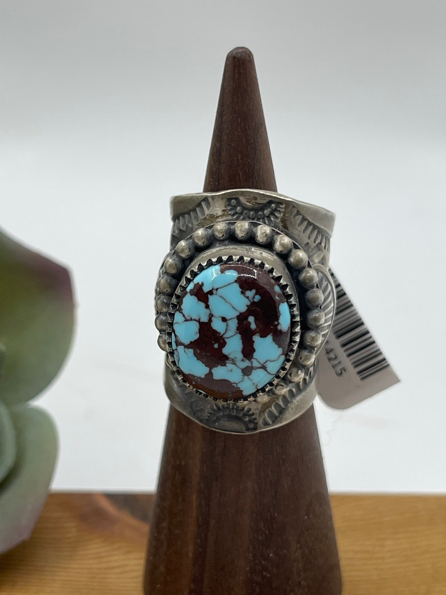 7.5 Egyptian Turquoise Ring by Boyd Ashley, Navajo