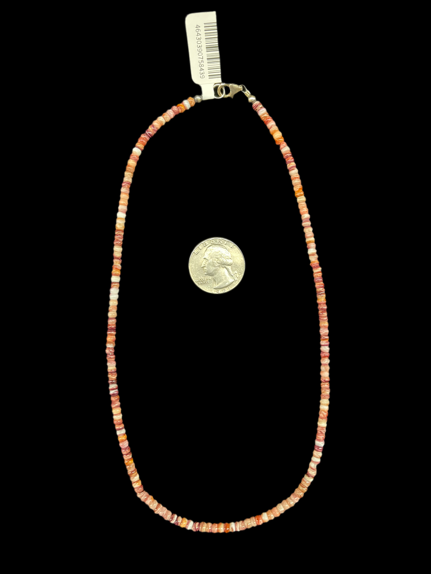 17" 4mm Spiny Oyster Necklace