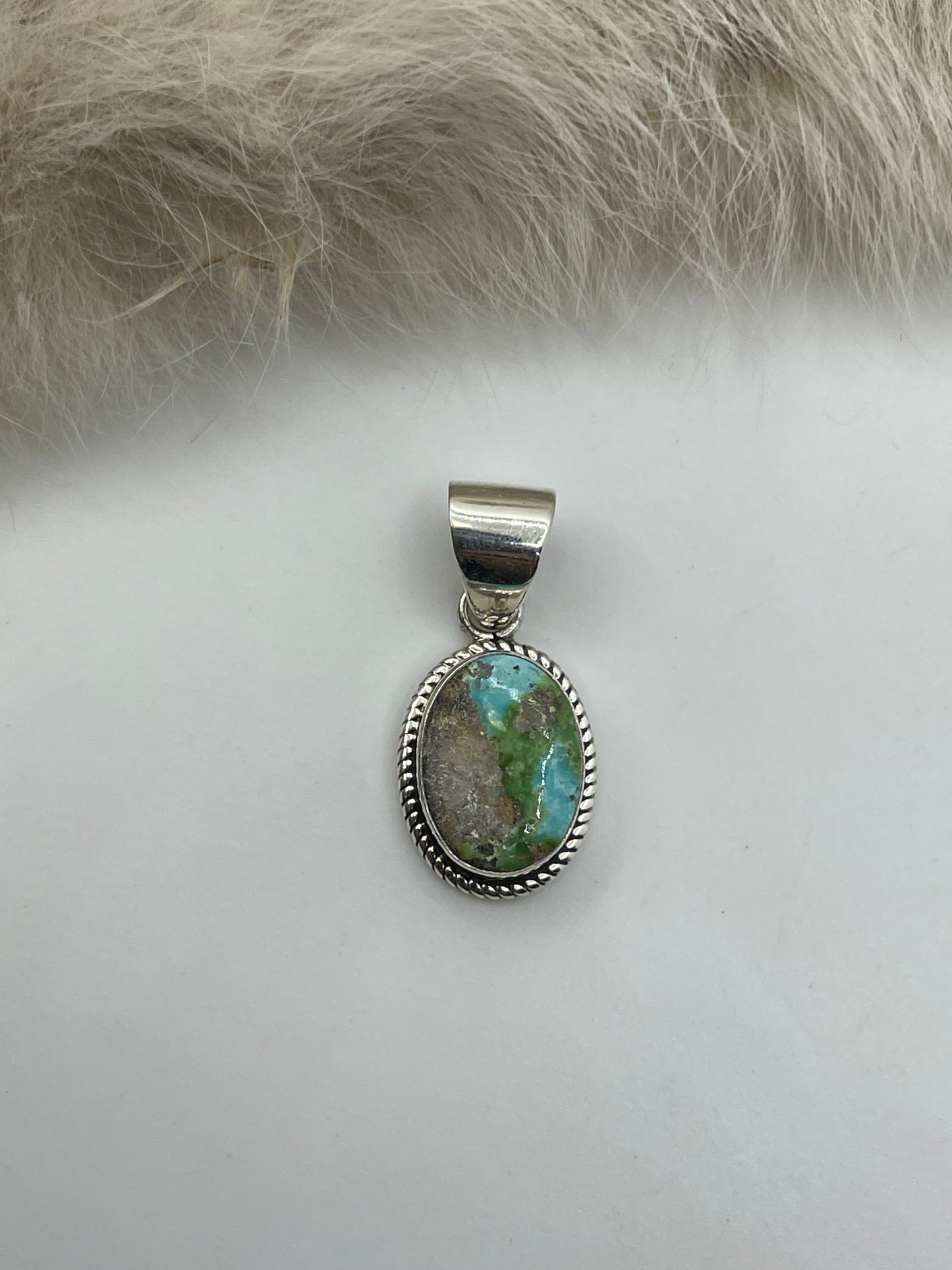 Sonoran Gold Turquoise Pendant 7mm Bail