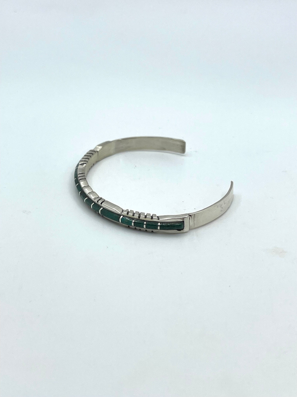 6.5" Inlay Turquoise Cuff by Sheldon Lalio, Zuni