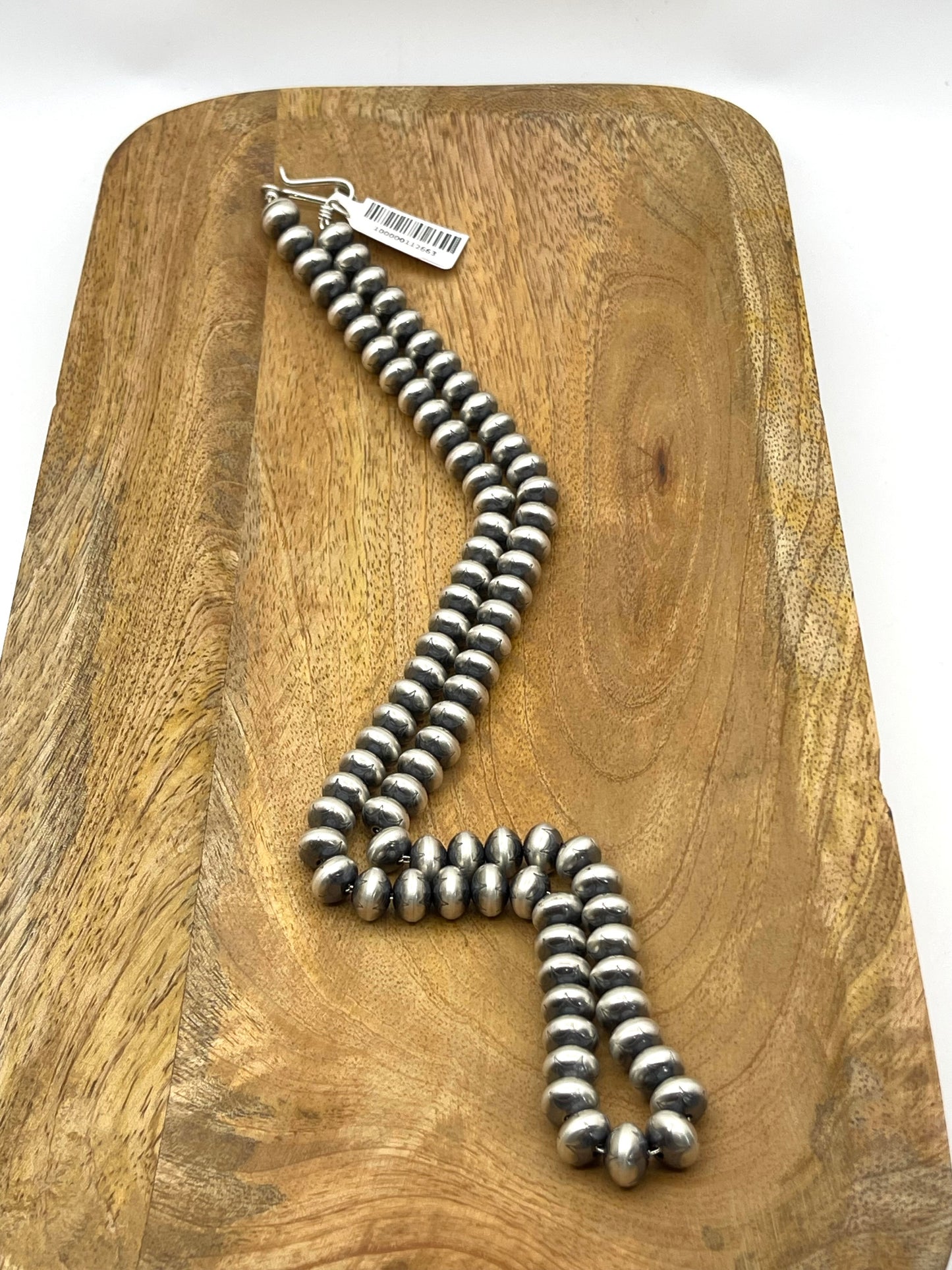 24" 9mm Handmade Navajo Pearl Necklace by Bryannen Halwood, Navajo