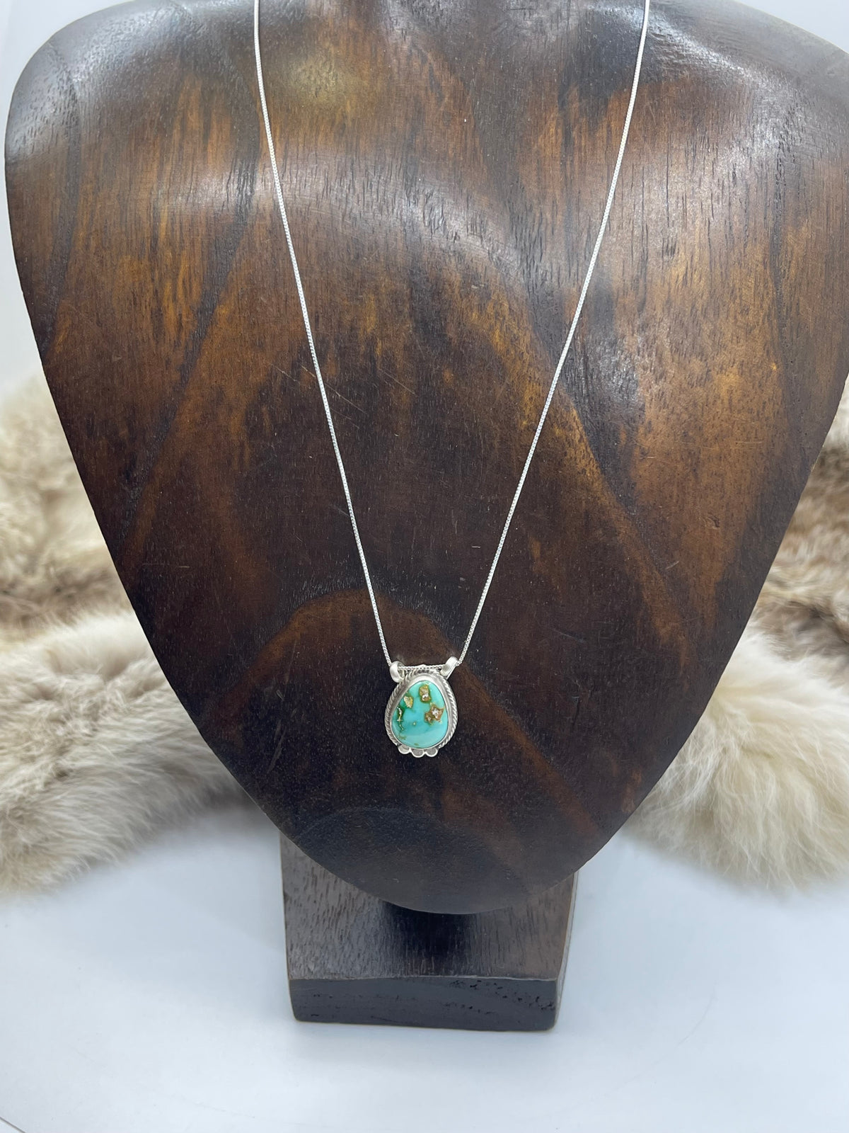 18" Sonoran Gold Turquoise Necklace by Sharon McCarthy, Navajo