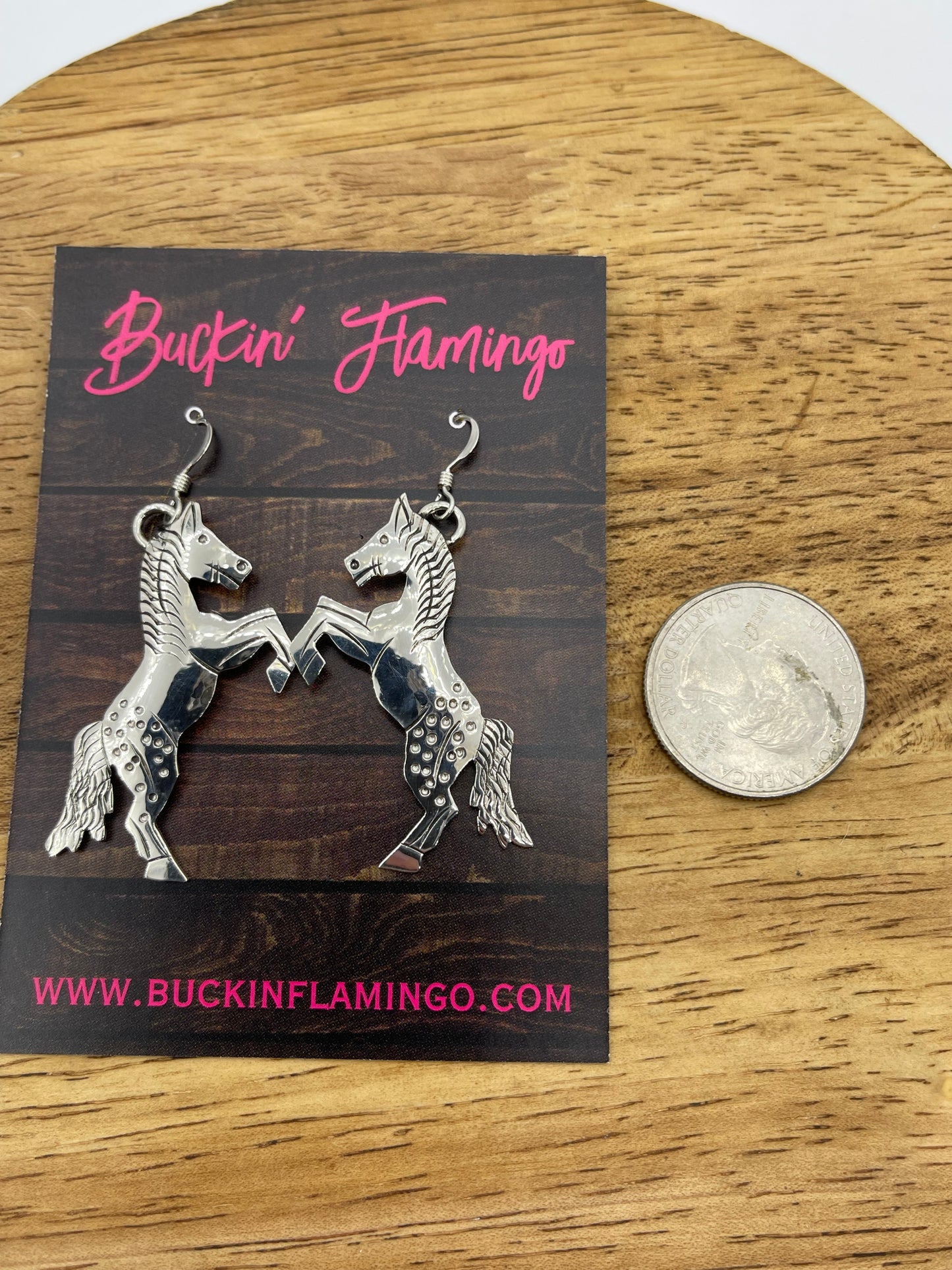 Appaloosa Horse Earrings by Louise Yazzie, Navajo